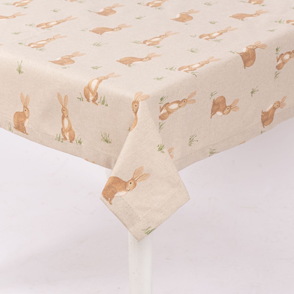 SCHÖNER LEBEN. Tischdecke Tischdecke Aquarell Woodland Rabbit div. Größen von SCHÖNER LEBEN., handmade