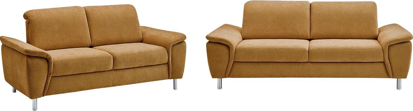 CALIZZA INTERIORS Polstergarnitur Jade, (Set, bestehend aus 2 und 2,5-Sitzer), aus 2 und 2,5-Sitzer, Kopfteilverstellung und Sitztiefenverstellung | Couchgarnituren