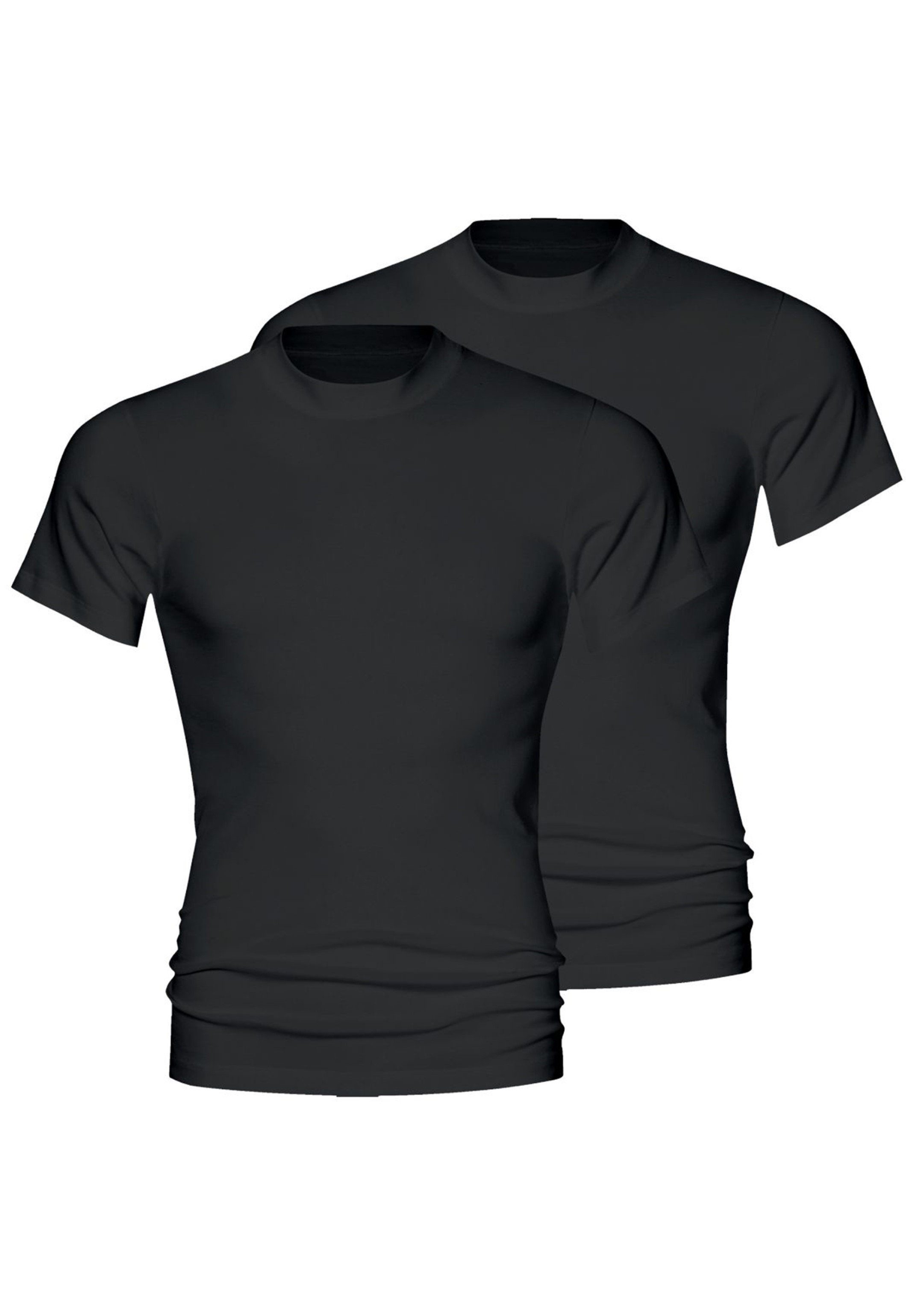 Mey Unterhemd 2er Pack Dry Cotton (Spar-Set, 2-St) Unterhemd / Shirt Kurzarm - Baumwolle - Thermoregulierend Schwarz
