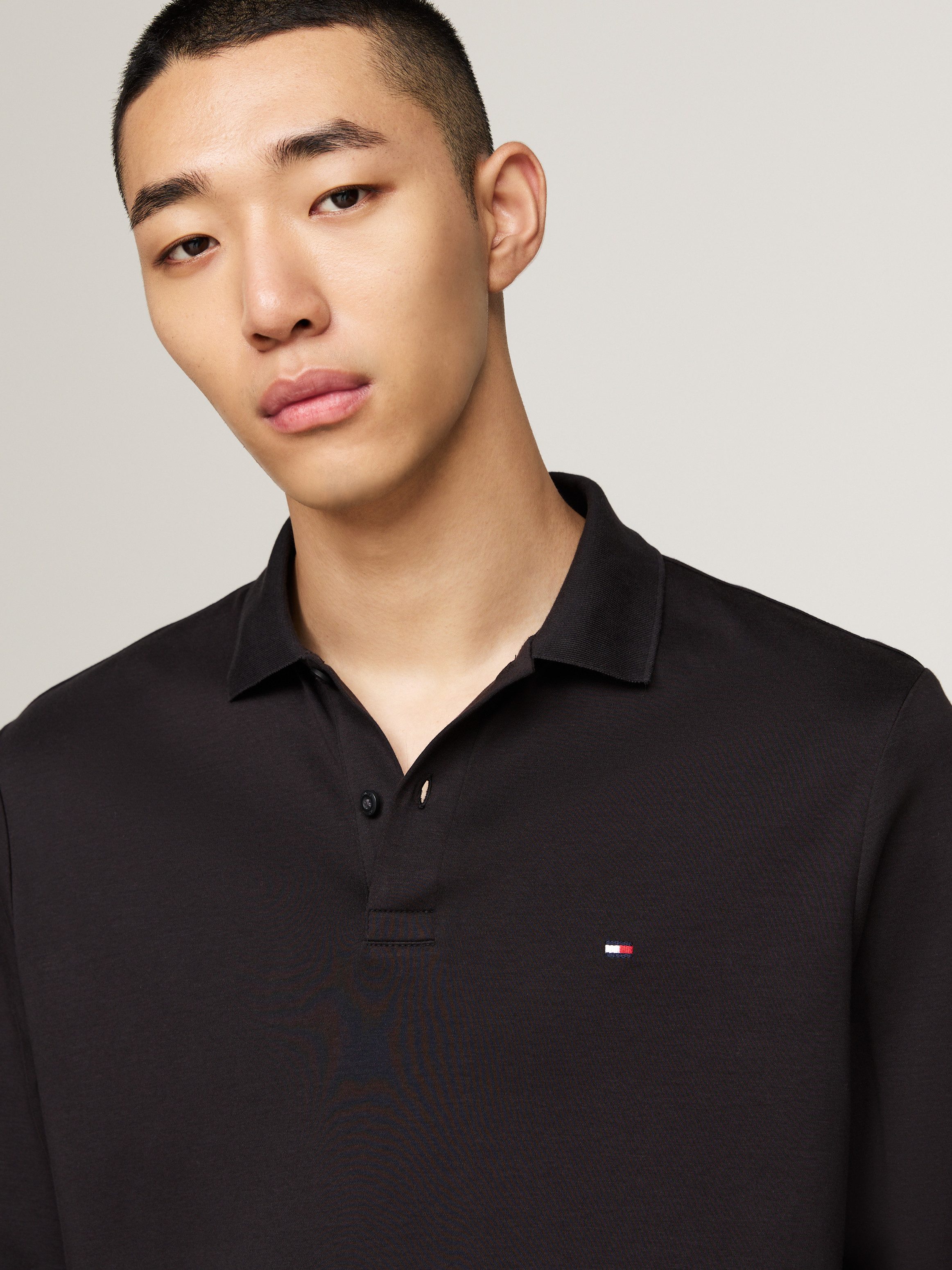Tommy Hilfiger Langarm-Poloshirt L/S LIQUID COTTON REG POLO mit Jersey und günstig online kaufen