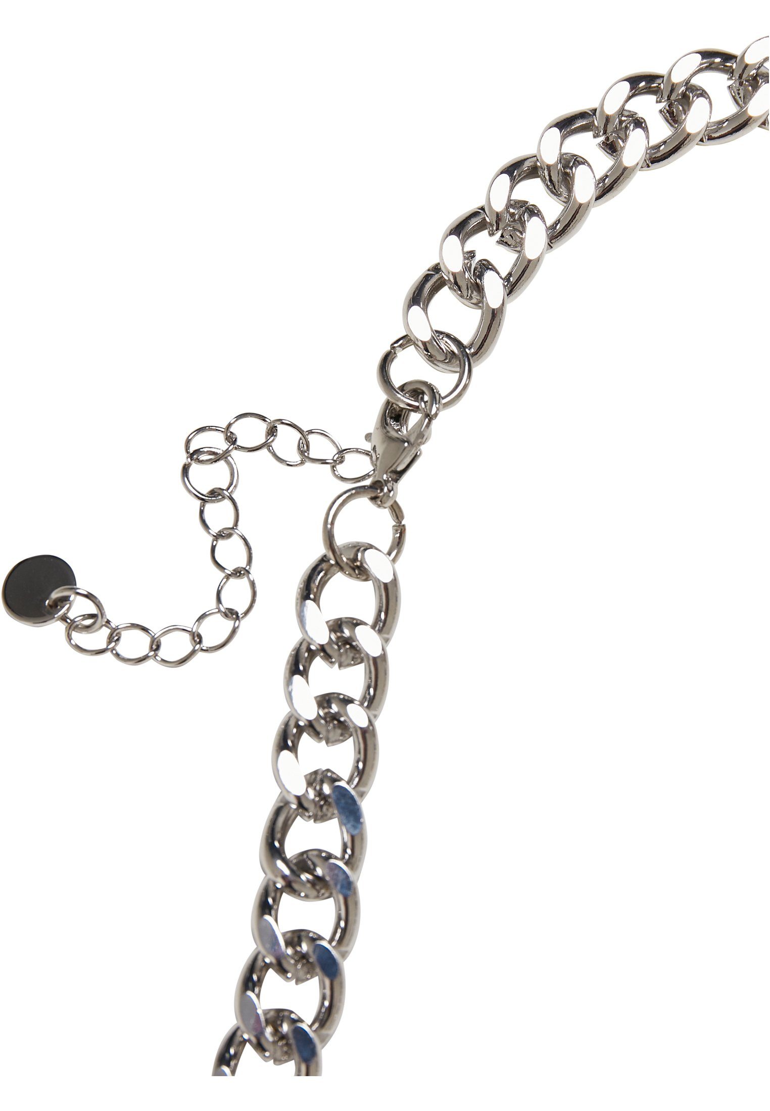 URBAN CLASSICS Edelstahlkette Accessoires Big Saturn silver Basic Necklace