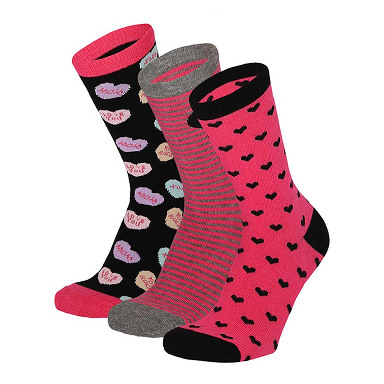 Yuhu Socken Damen Socken Super Mom You Rock 3er Pack Muttertag Geschenkbox (3-Paar)