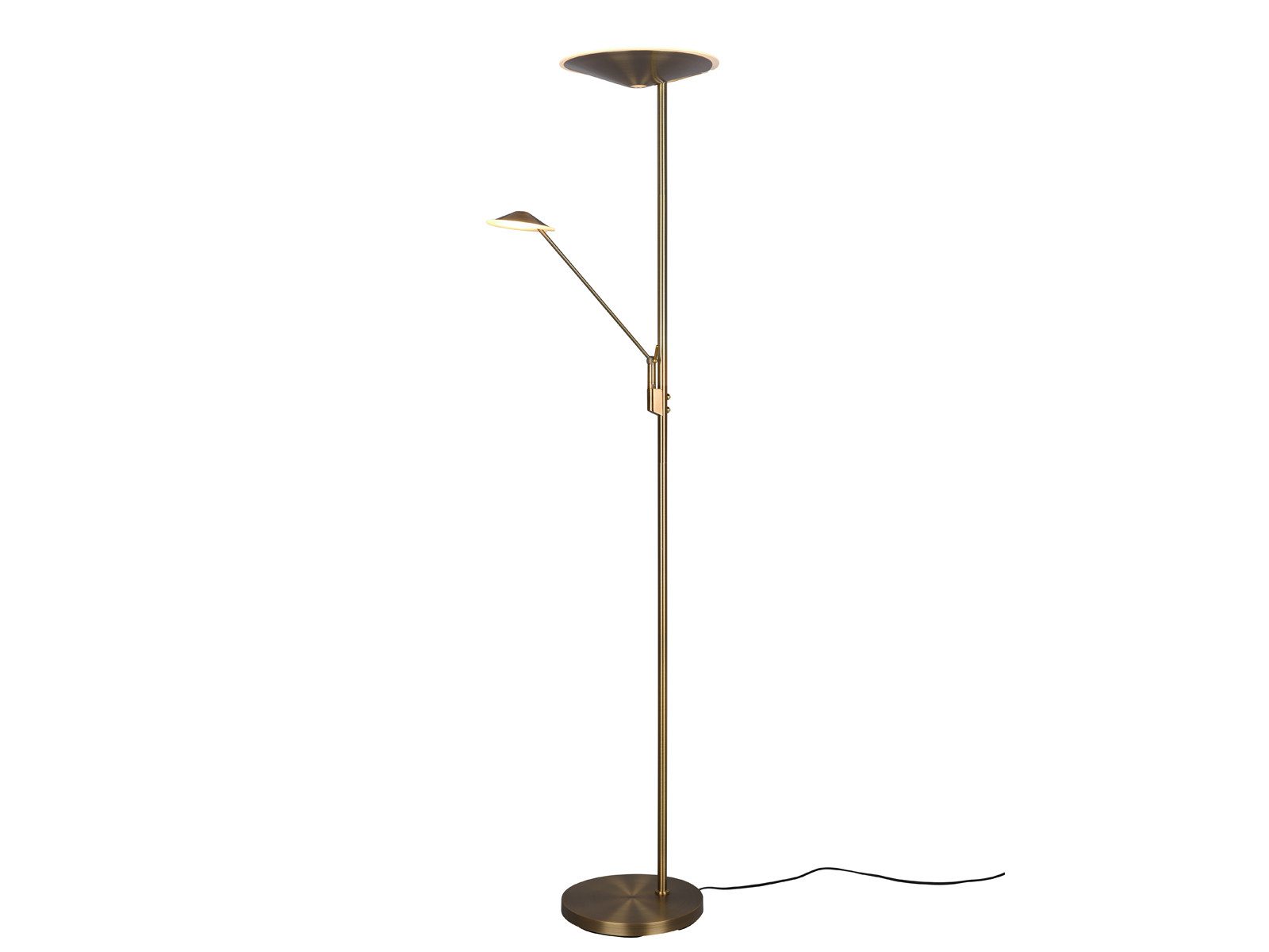 TRIO Leuchten LED Аплайтер, Memoryfunktion Dimmfunktion, LED fest integriert, Stufenlos dimmbar über Sensordimmer., Warmweiß, Neutralweiß, Große Stehlampe mit Lese-Lampe, Lichttemperatur einstellbar, H: 180cm