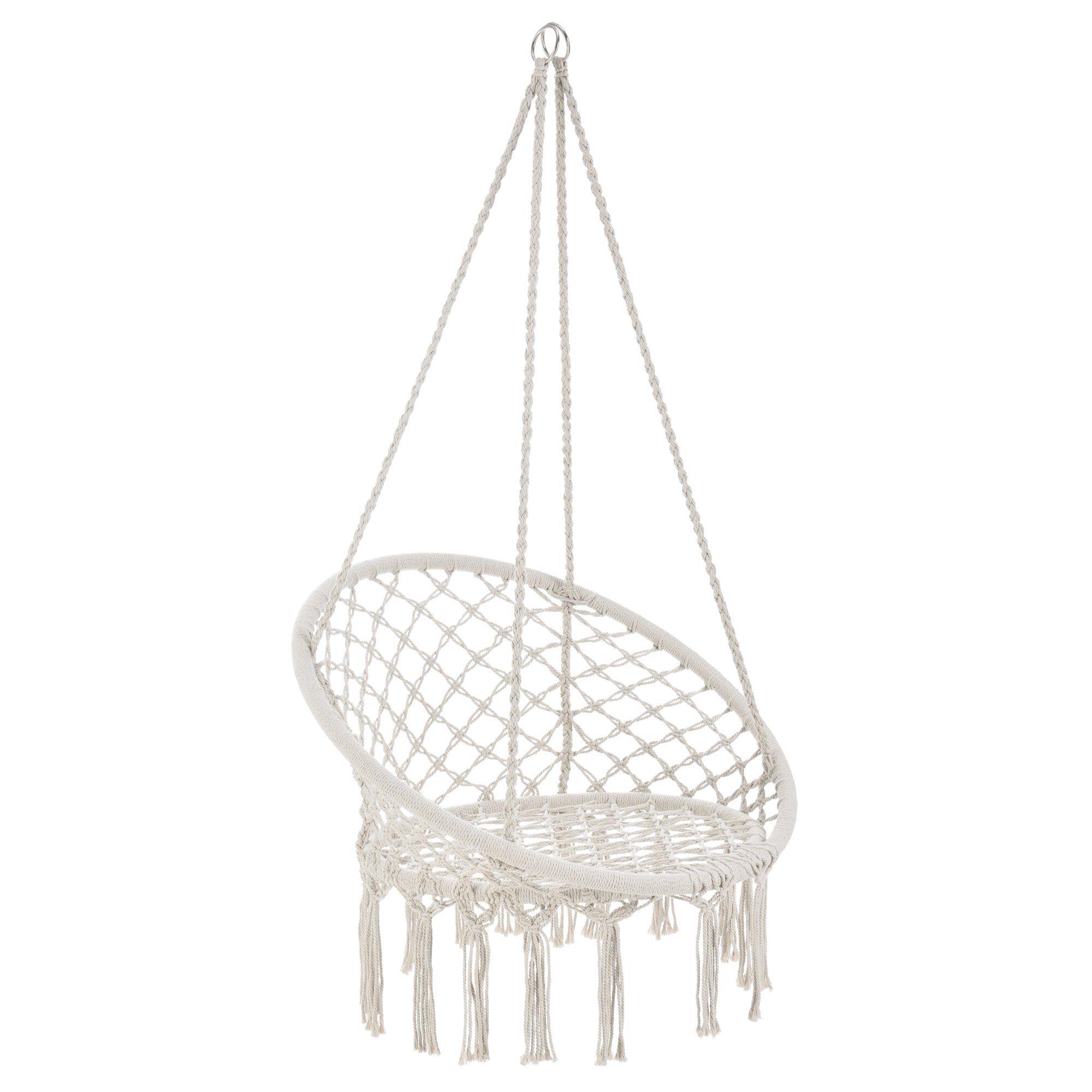 casa.pro Hängesessel, »Tampico« Hängeschaukel Creme Hängekorb