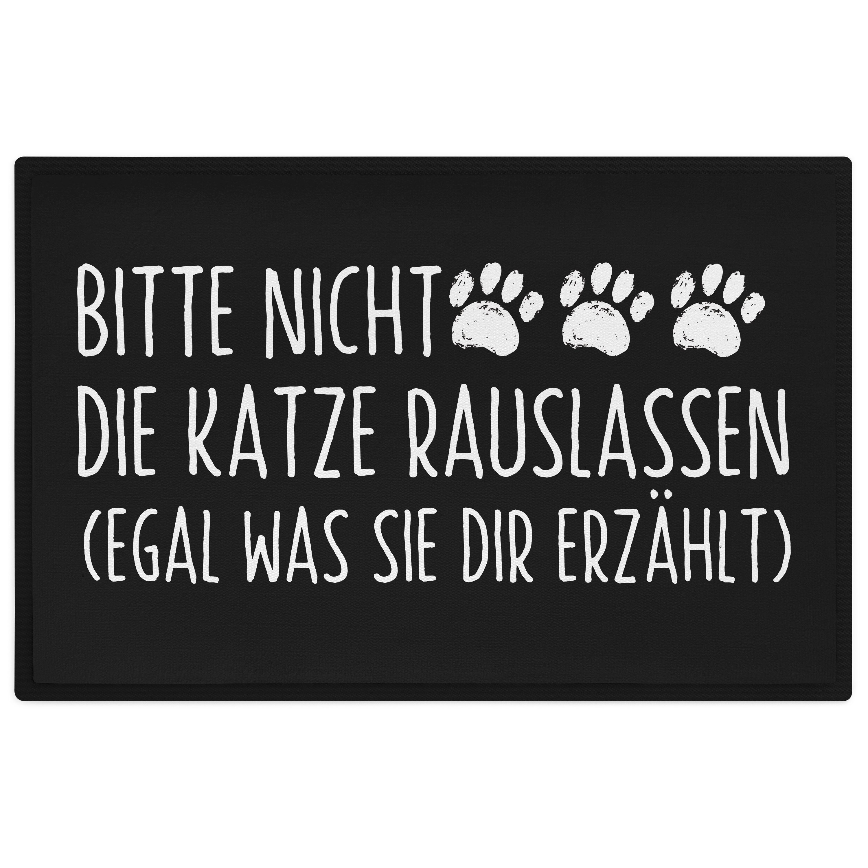 Fußmatte Lustige Katzen Fußmatte Bitte Nicht Die Katze Rauslassen Spruch Katzen