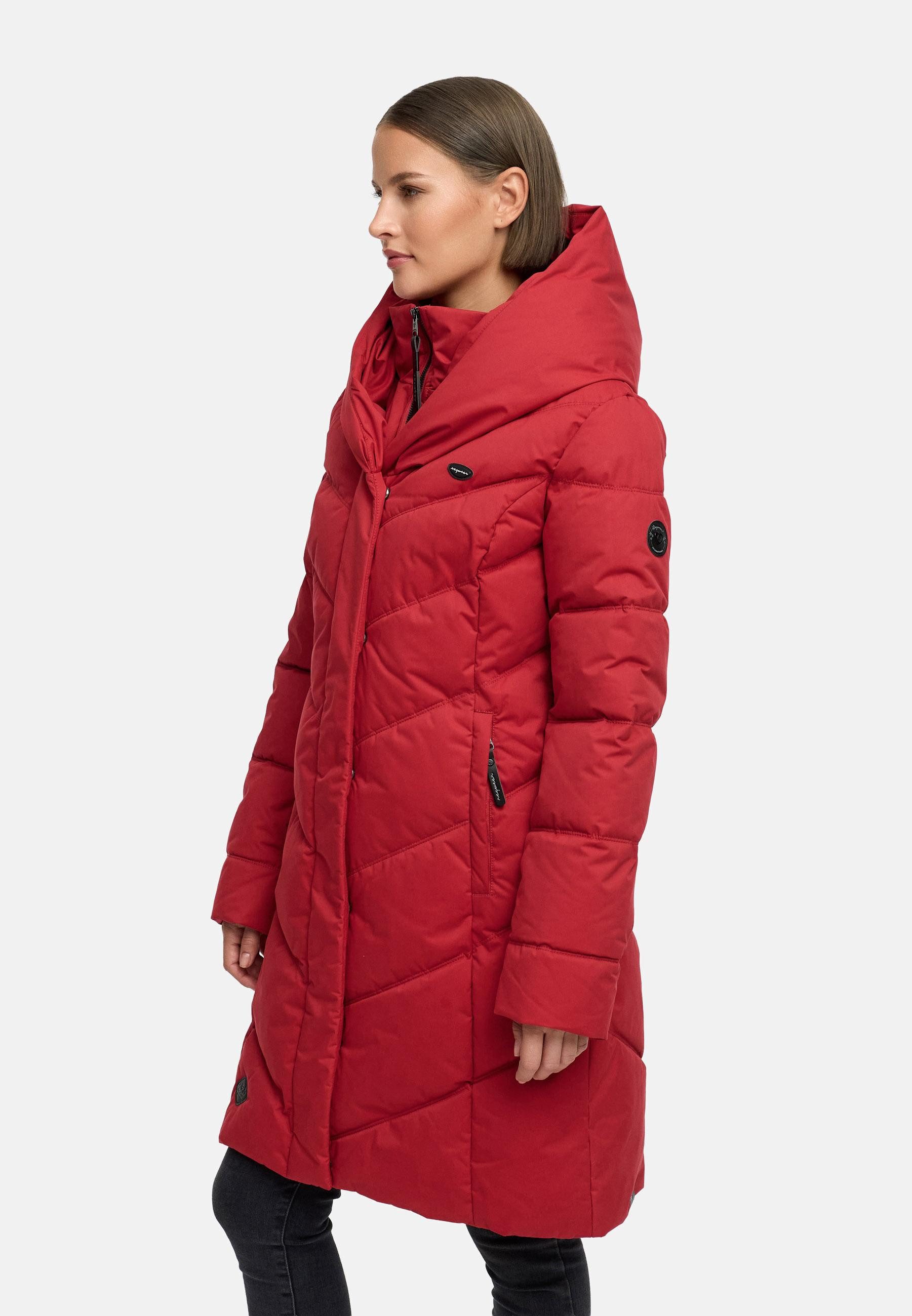 Ragwear Steppmantel Natalka stylischer, gesteppter Winterparka mit gefütterter Kapuze