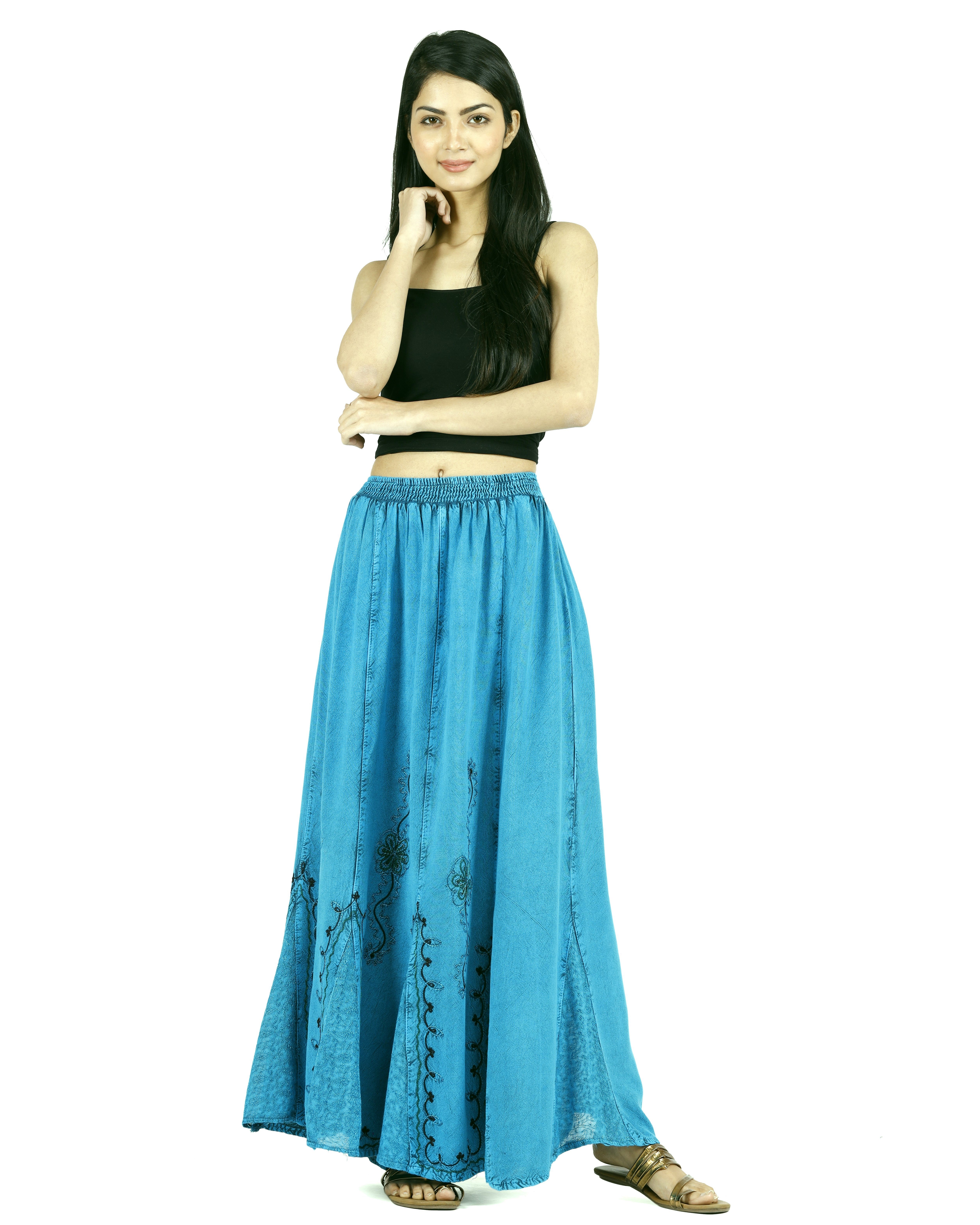 Guru-Shop Minirock Bestickter Boho Hippierock, indischer günstig online kaufen