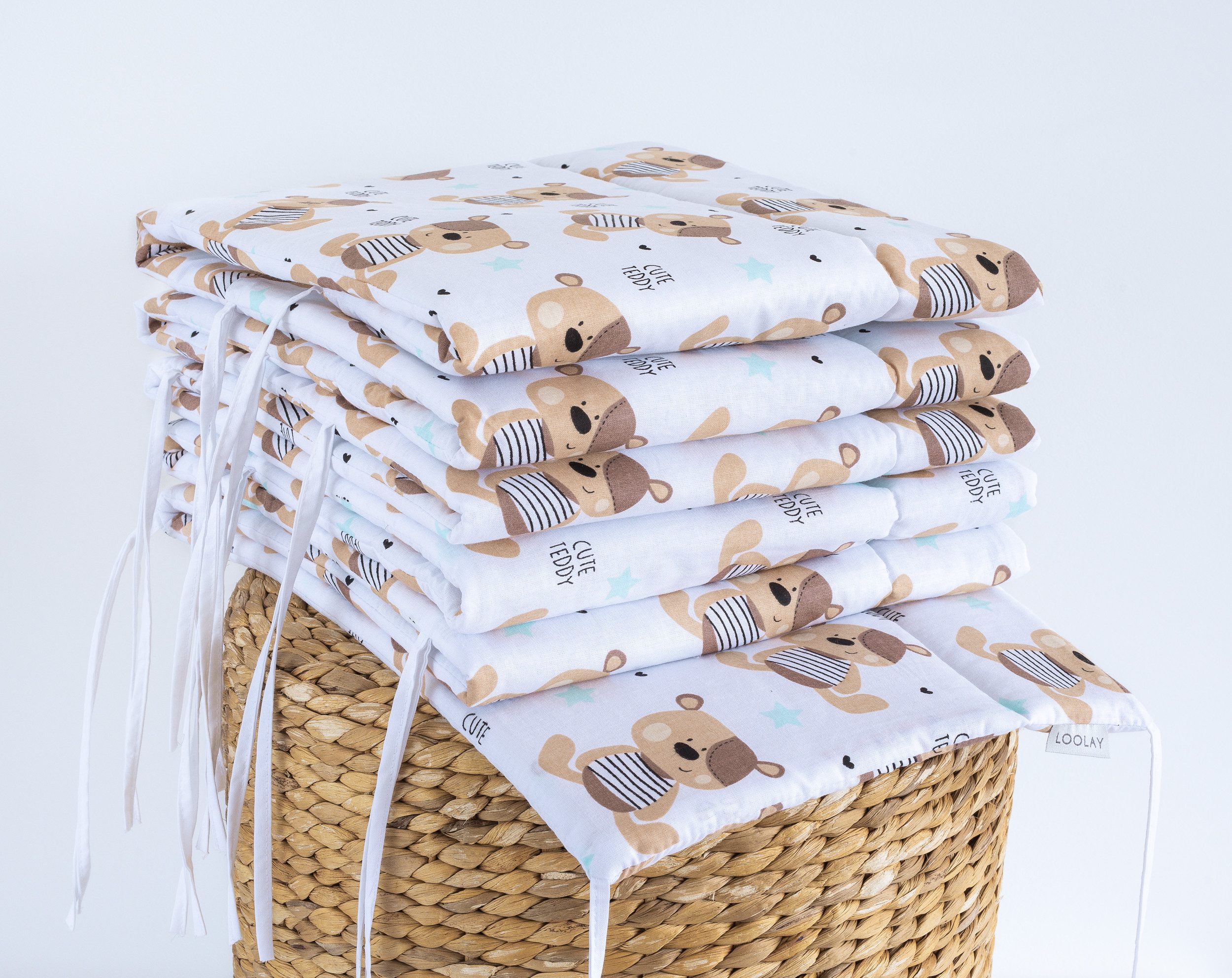 Loolay Bettnestchen TEDDY Bär Baumwolle Atmungsaktives Babybett BETTUMRANDU günstig online kaufen