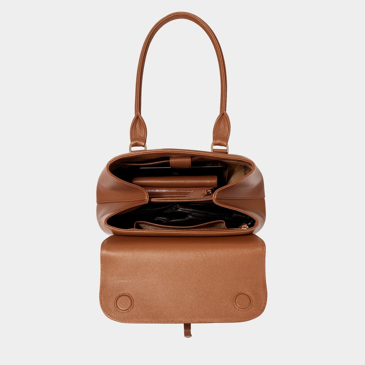 Braun Büffel Handtasche KAROLINE ICONIC Tote Small saddle