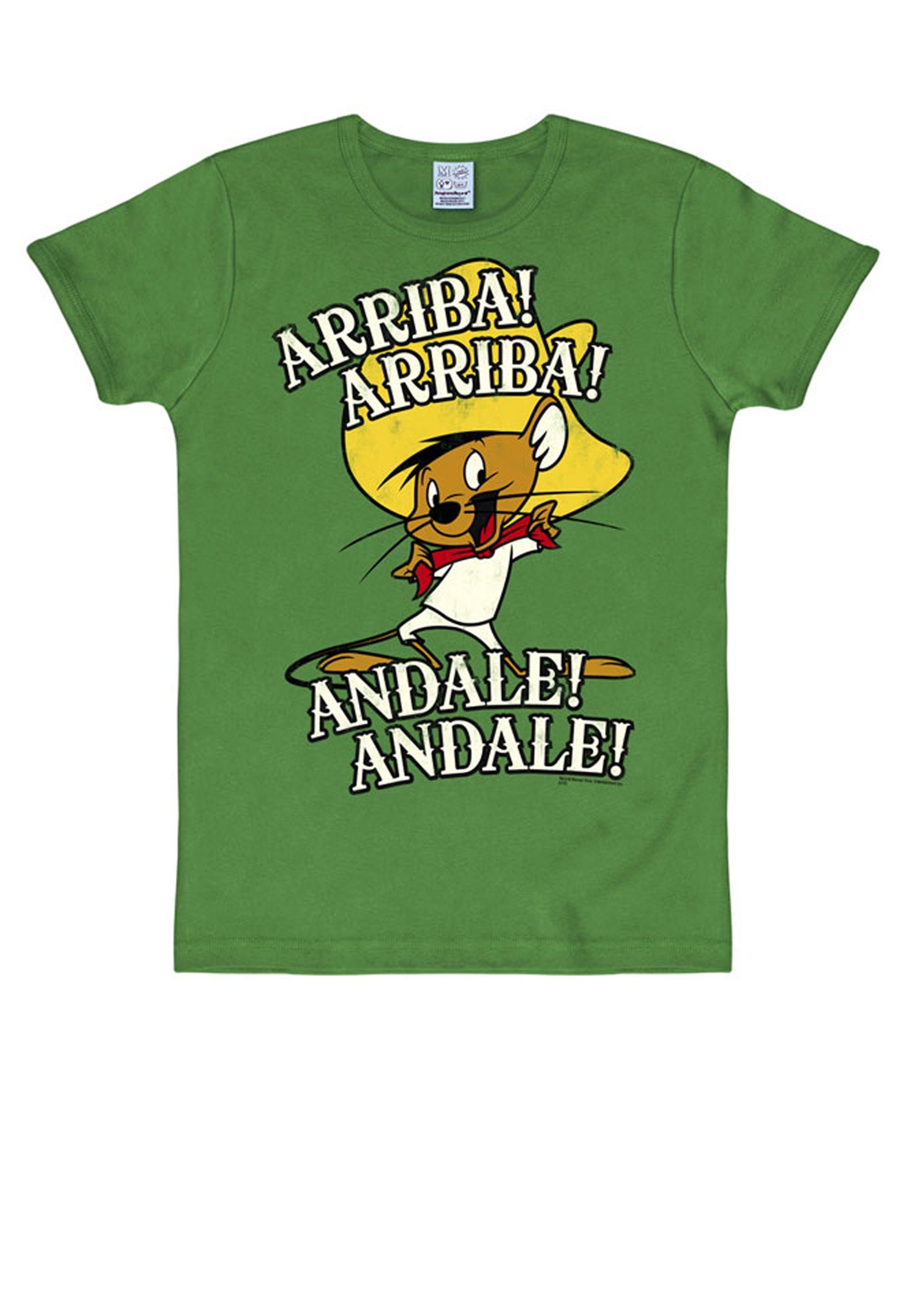 T-Shirt Looney Gonzales - Arriba! Aufdruck Speedy Andale! LOGOSHIRT Tunes mit