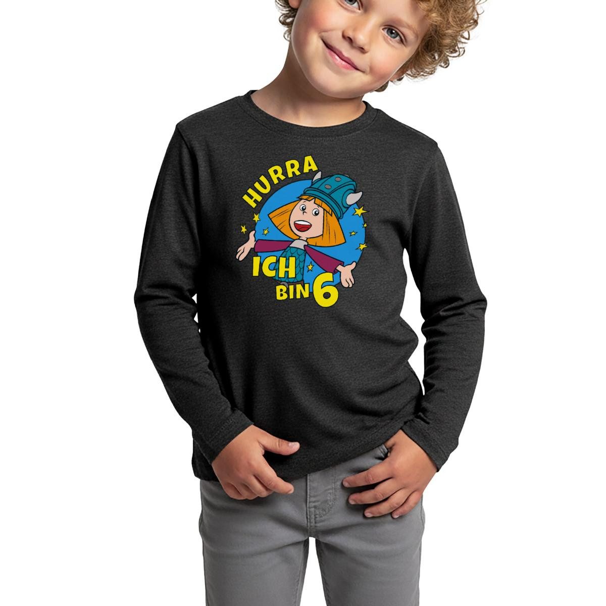 T-Shirt Wickie Und Die Starken Männer 6. Geburtstag Kinder Premium Langarmshir