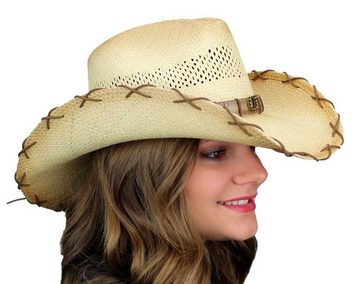 Dallas Hats Cowboyhut HORSE SHOE I Cowboyhut Beige Pinch Front