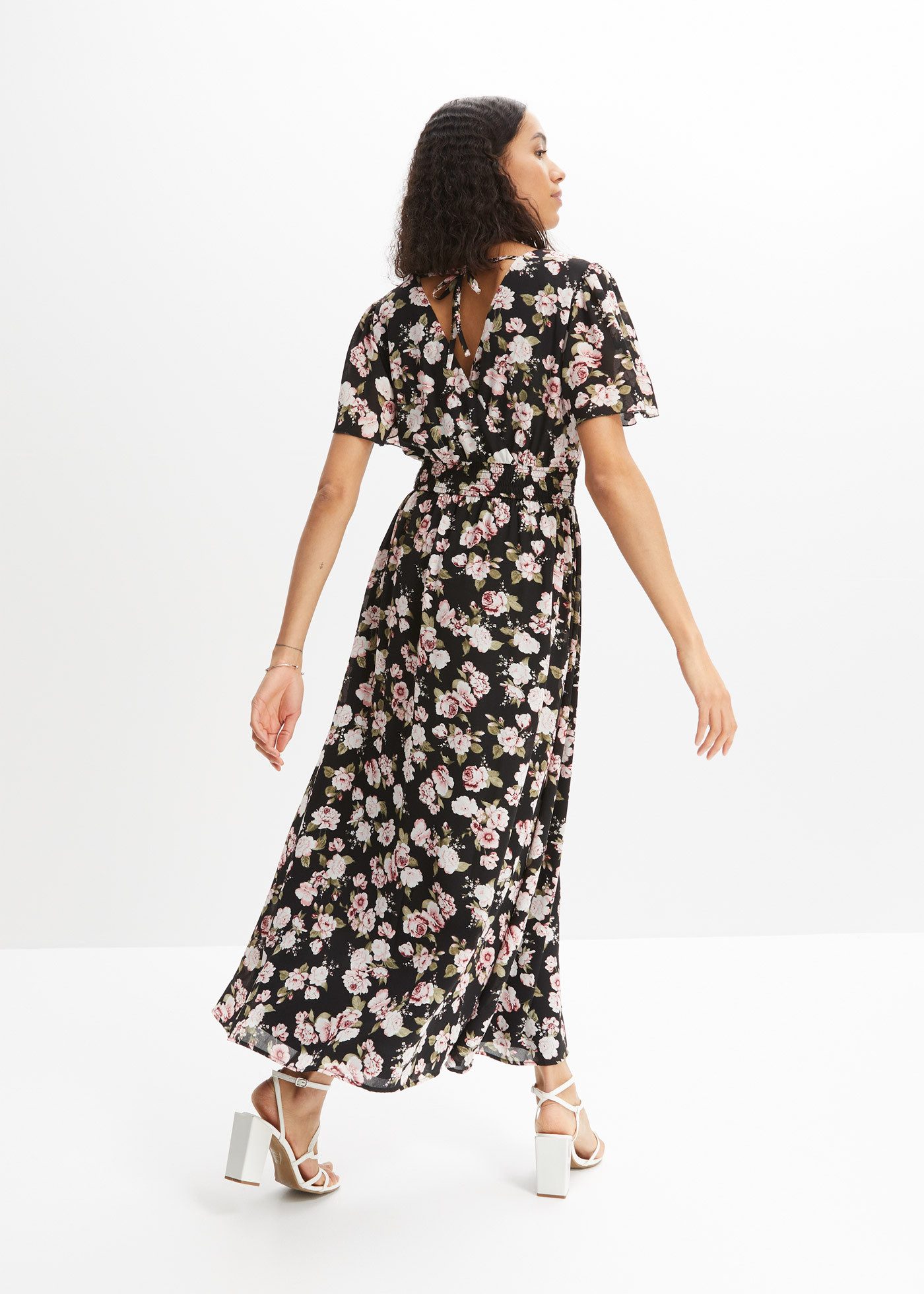 bonprix Maxikleid für den Alltag, aus Polyester, ausgestellte Passform günstig online kaufen