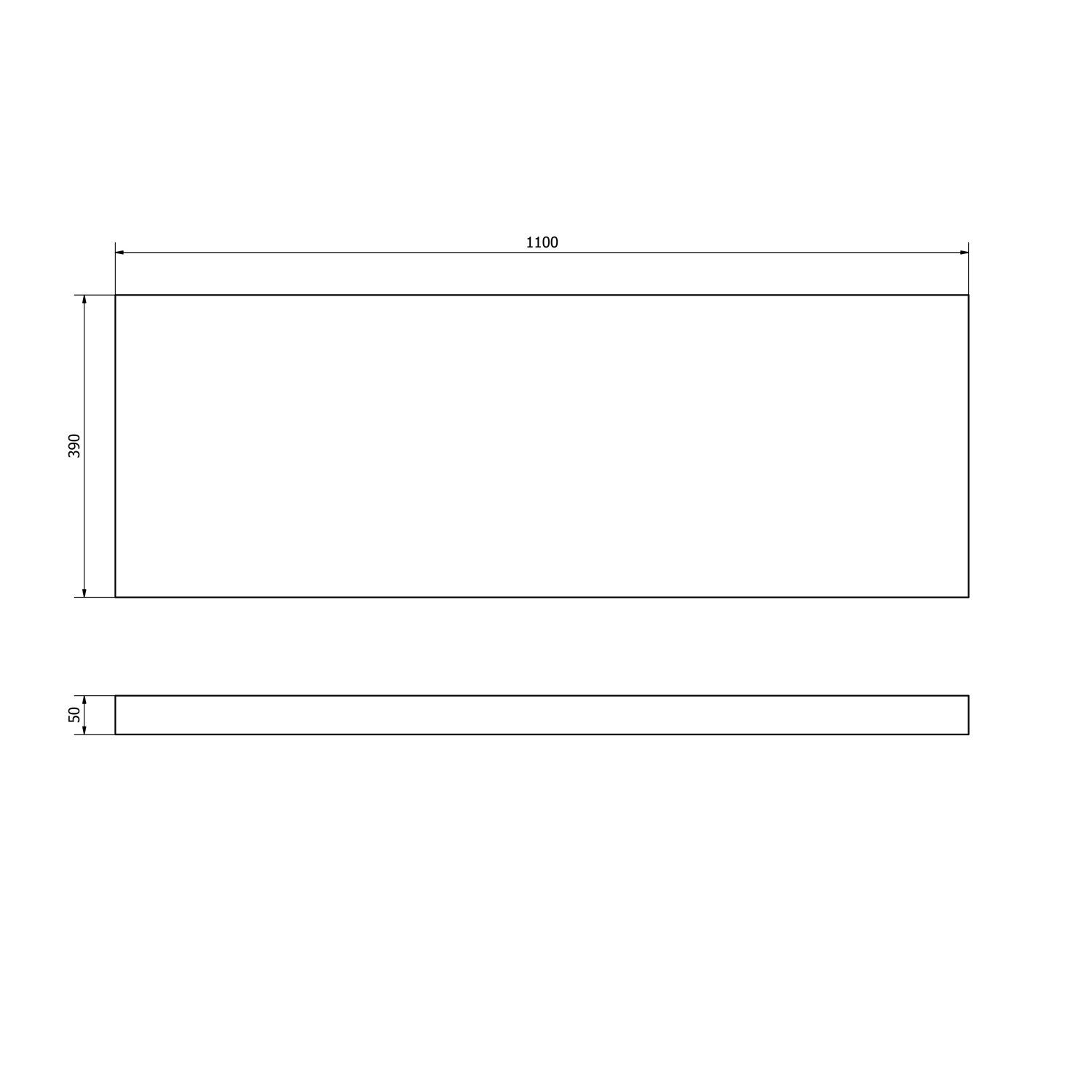 Sapho Waschtischplatte AVICE Waschtischplatte 110x39cm, Stärke 5cm, grauer Stein, Sapho-AV11110