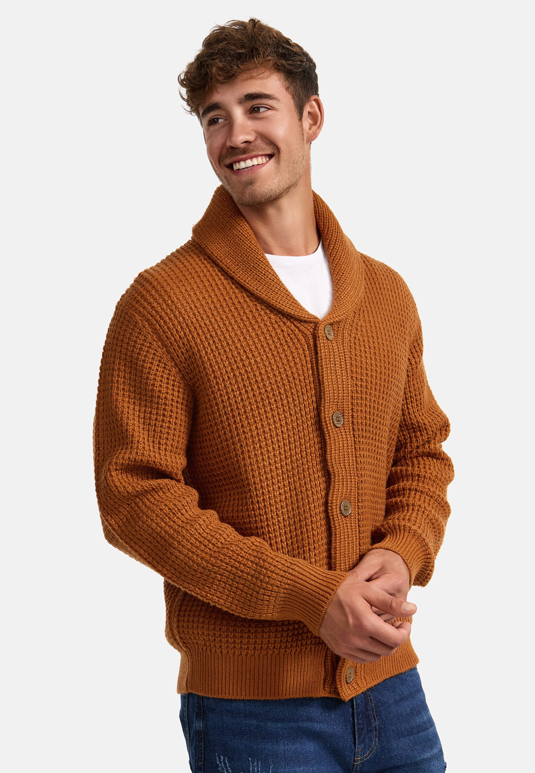 Indicode Strickjacke Herren INBrandox Herrenstrickjacke