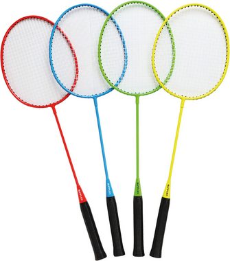 Sunflex Badmintonschläger Badminton Set Matchmaker 4 Spieler, Schläger, Strand & Wiese, (Set)