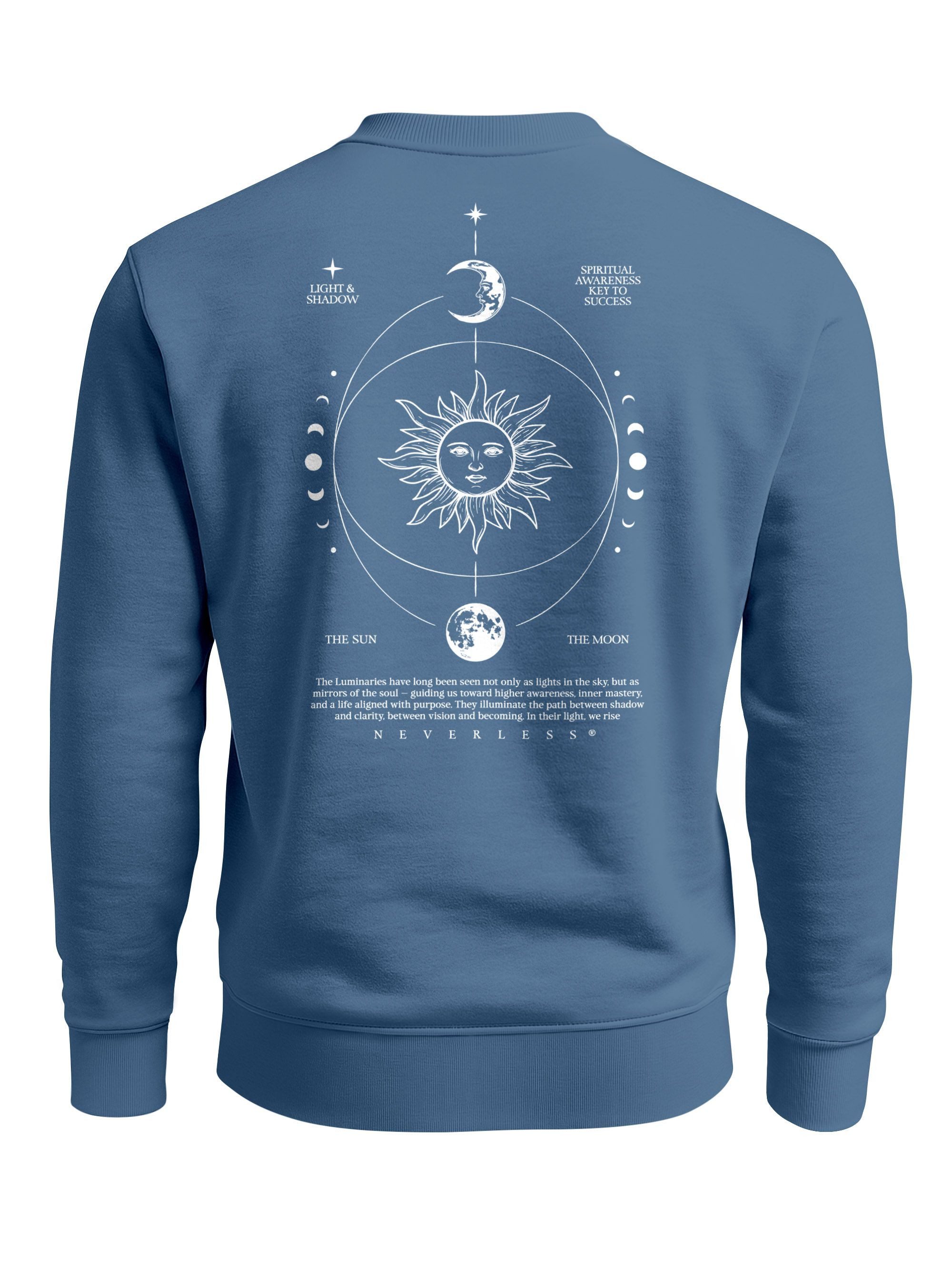 Neverless Sweatshirt Sweatshirt Herren Pullover mit Backprint Astronomie So günstig online kaufen
