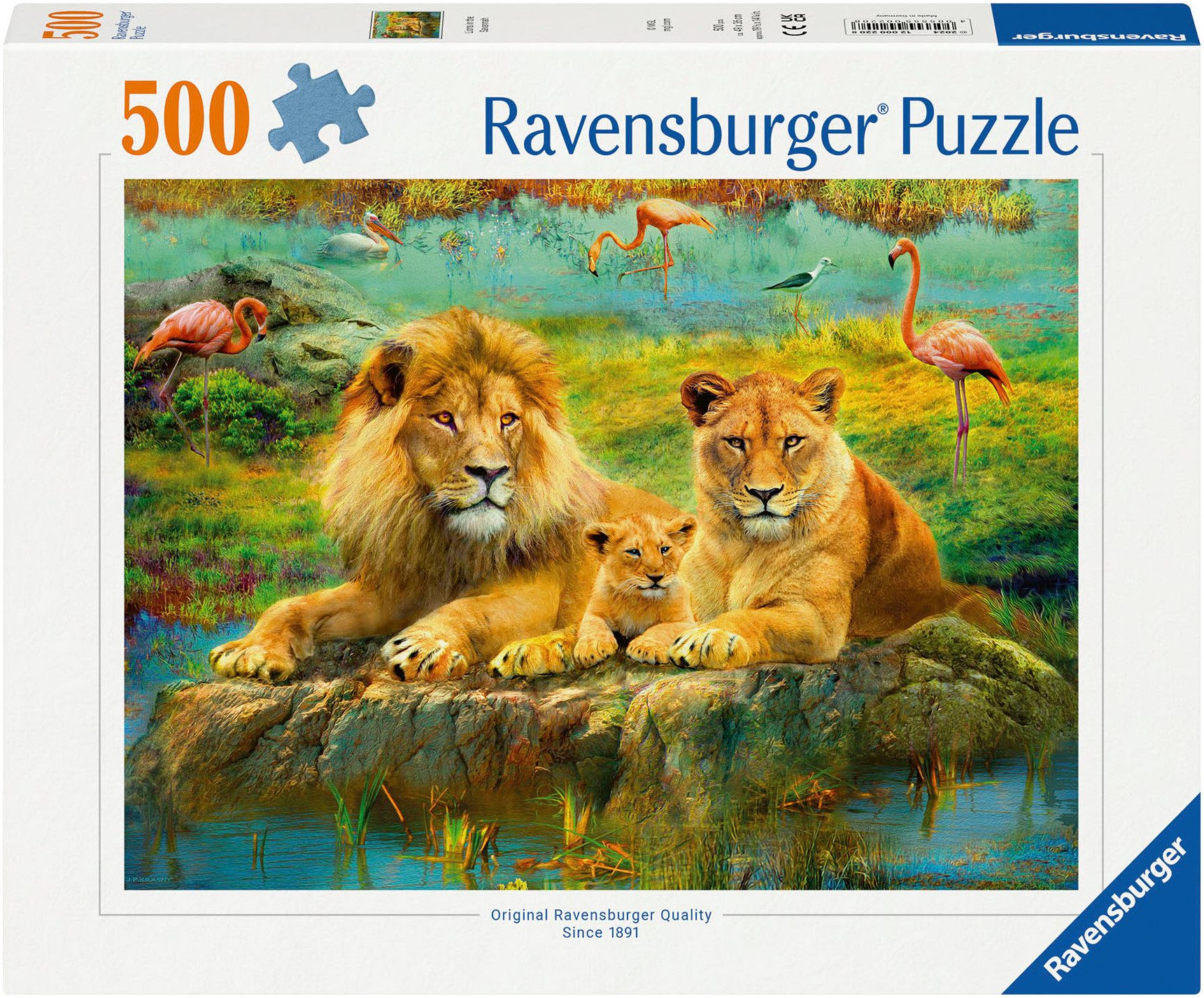 Ravensburger Puzzle Löwen in der Savanne, 500 Puzzleteile, Made in Germany günstig online kaufen