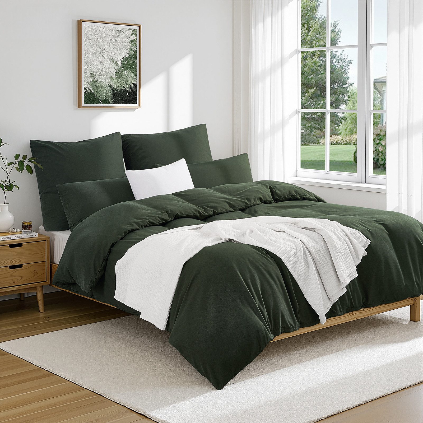 Topfinel Bettwäsche 135 x 200 4 teilig Leicht flanell mit reißverschluss kühlend bügelfrei, 90g/m² Flanell und Mikrofaser, 2 teilig, bettwäsche 155 x 220 sale e – Bild 5 von 5