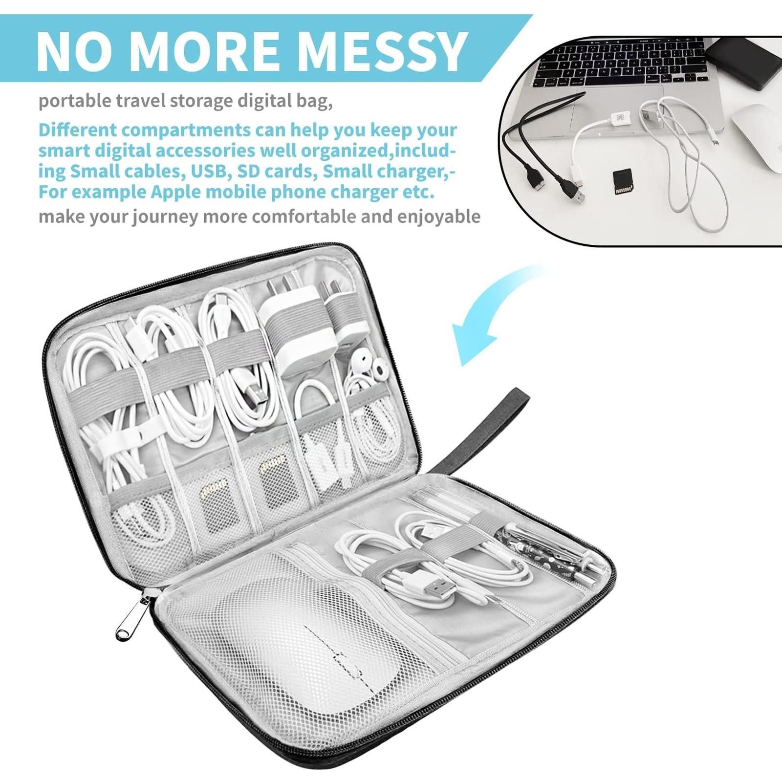 VERCO Taschenorganizer Elektronik Aufbewahrungstasche, Zubehör Organizer Reise Tasche Mappe Etui Koffer