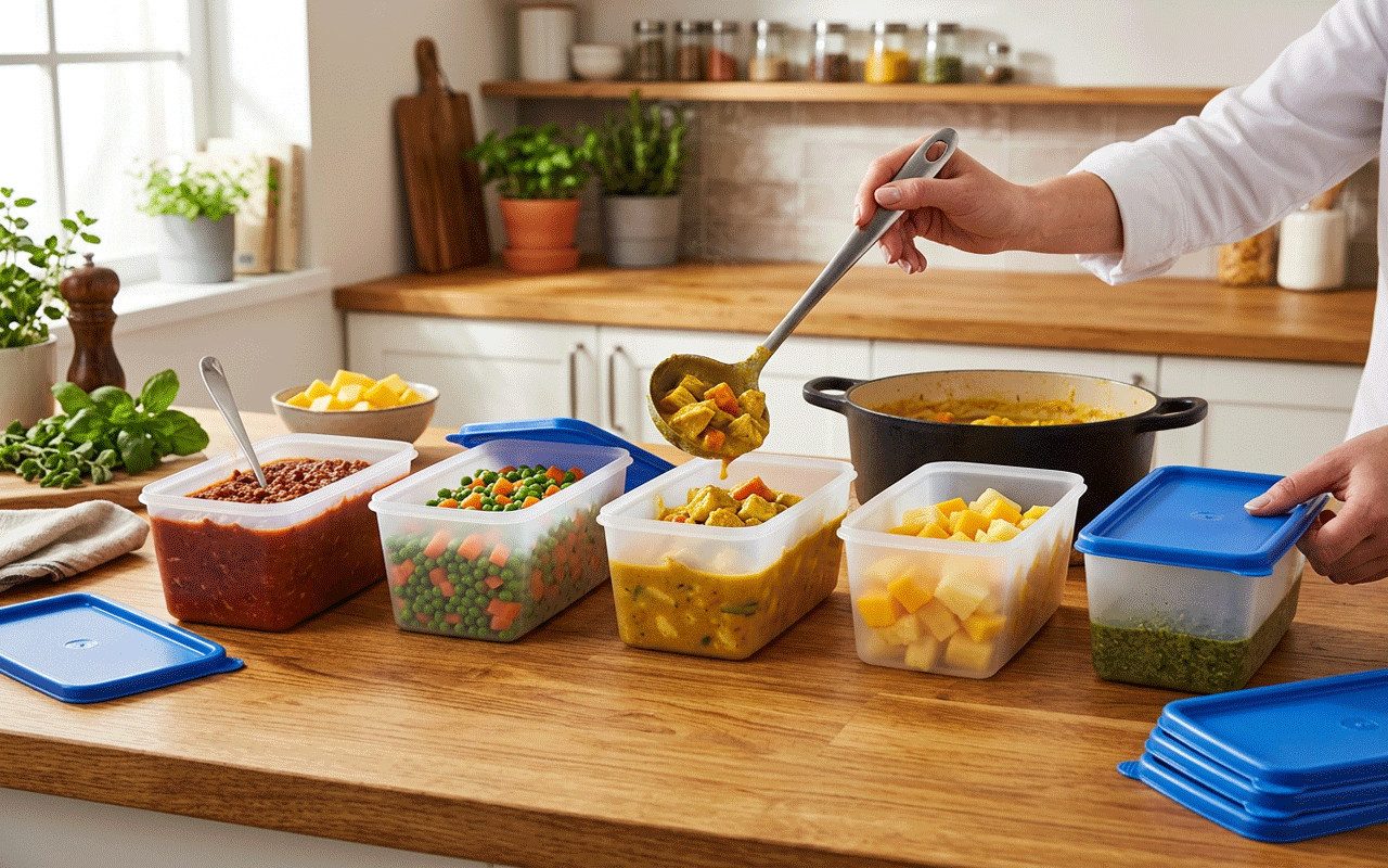 EUROHOME Vorratsdose Gefrierdosen Set 0,75L zum Frischhalten und Gefrieren, Kunststoff, (Set, 1-tlg., Frischhaltedose im 5er Set), Gefrierdosen mit fest Deckel - Vorratsdosen Set