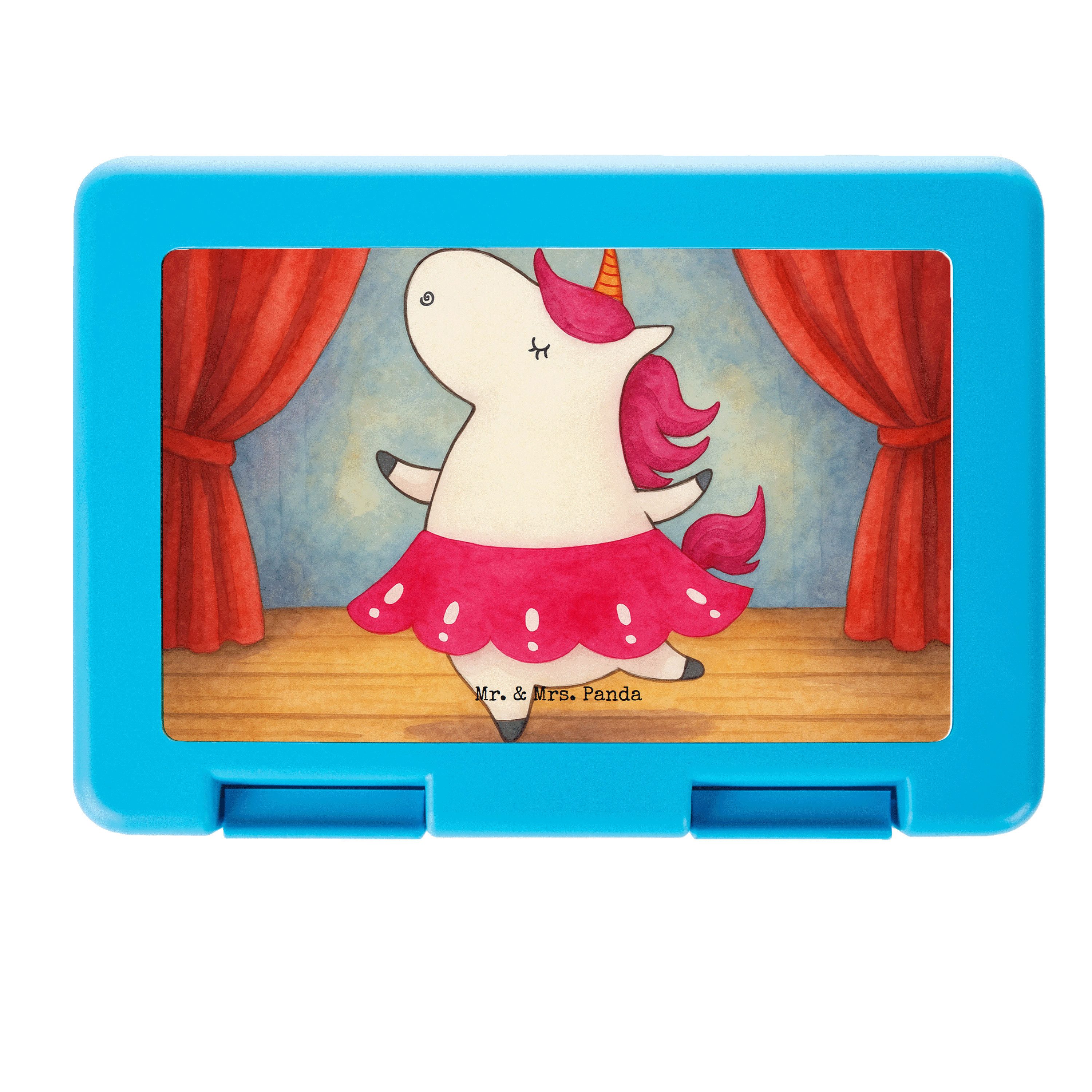 Mr. & Mrs. Panda Butterdose Einhorn Ballerina Design, Lunchbox, Weiß, Vorratsbehälter, Unicorn, B, Premium Kunststoff, (Packung), Einhorn pausenbrotdose snack aufbewahrungsbox