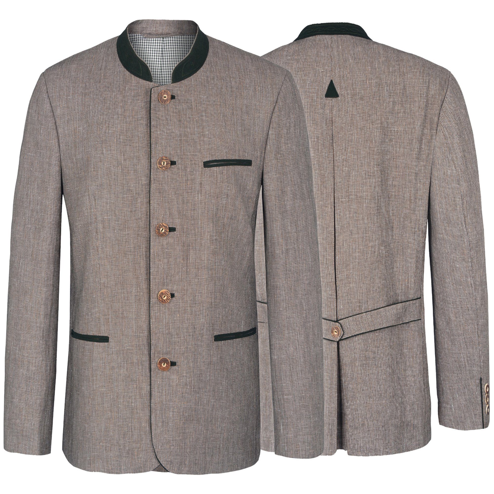 Weis Trachtenjanker Natur - Herren Trachtenmode Jägerleinen - Janker Trachtenjacke mit Stehkragen HT9