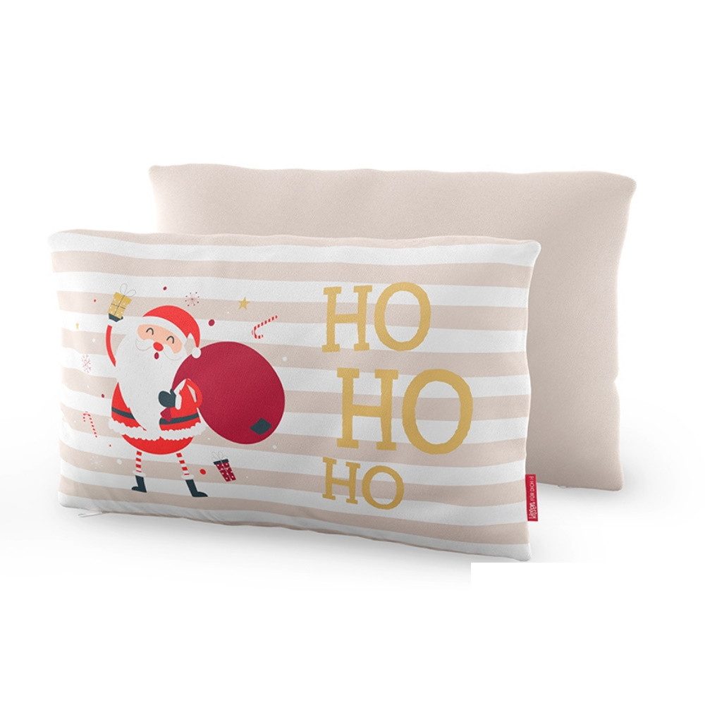 La Vida Dekokissen Love Xmas, mit Reißverschluss, Mehrfarbig, Motiv: Santa