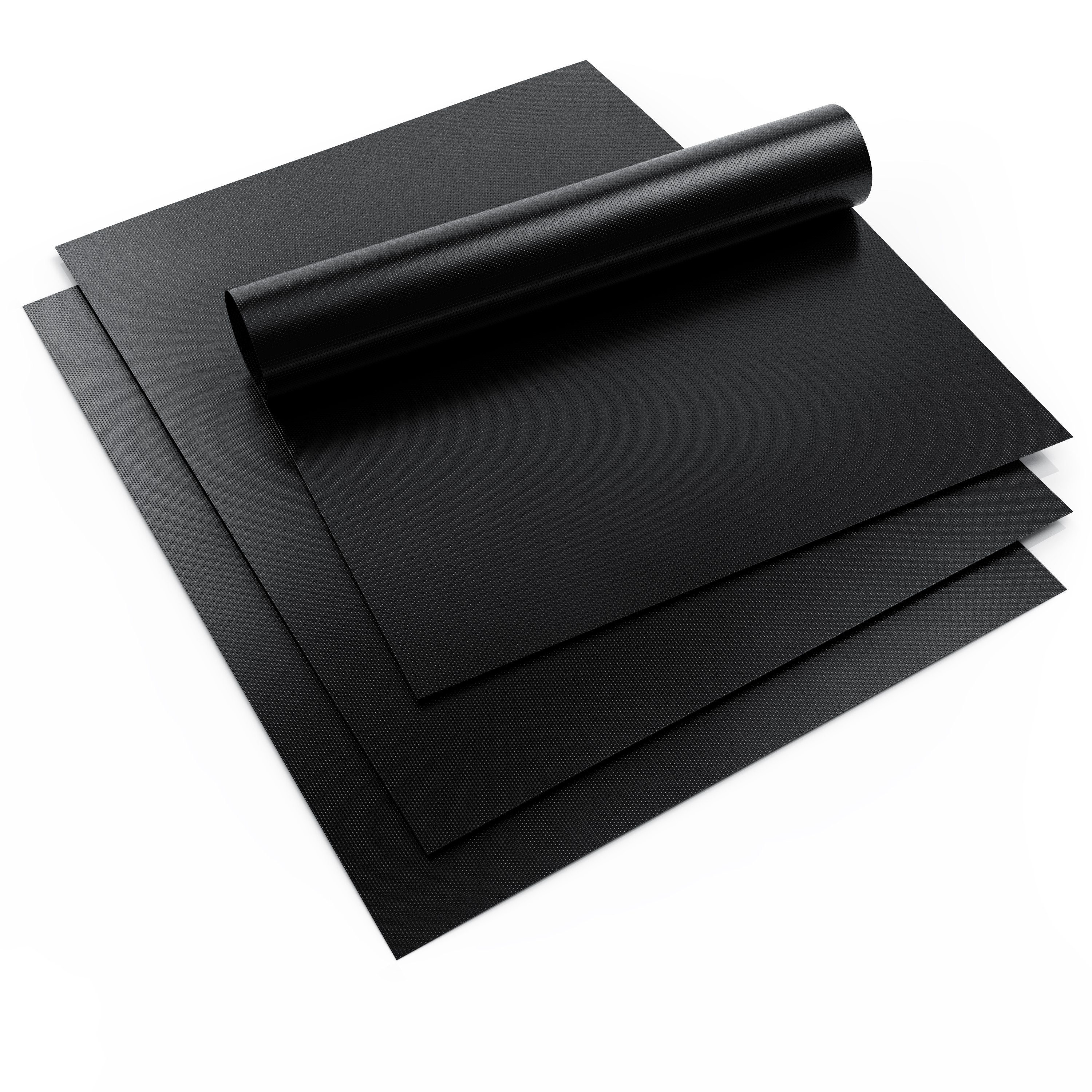 Arendo Grillschale, Glasfasergewebe, (Set, 3-St), Grillmatte PTFE antihaftbeschichtet, Backmatte, max. 260°C, 40x50cm