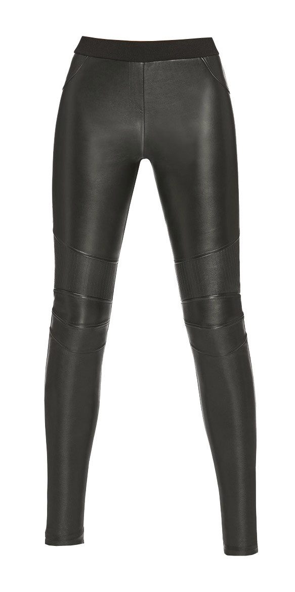 Bas Bleu Shapingleggings teilw. Lederoptik, formend modellierend Push-Up günstig online kaufen