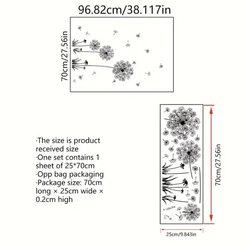 Montegoni Wandsticker Dandelion Wandtattoo – Selbstklebende Löwenzahnblumen günstig online kaufen