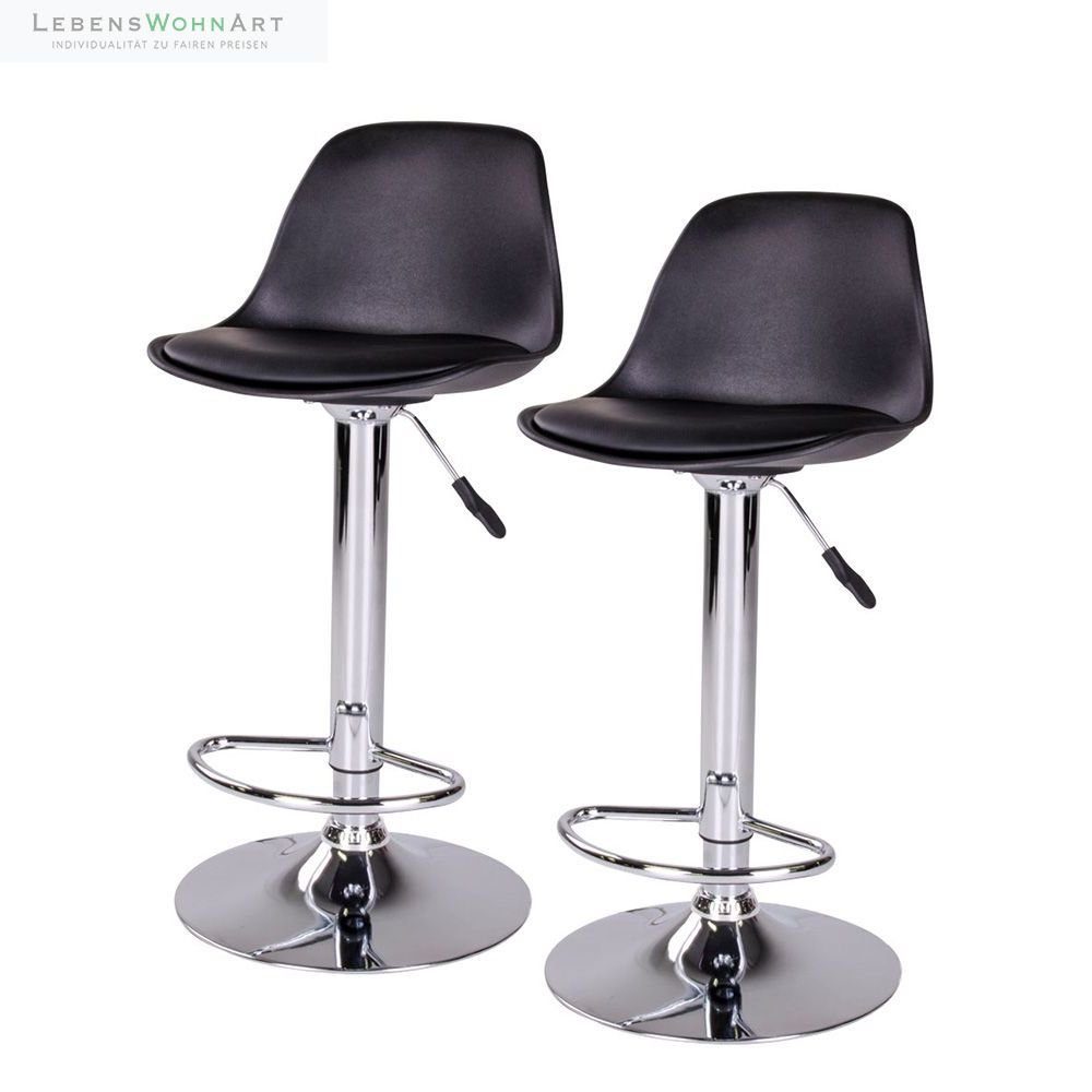 Stuhl 2er Set - Moderner Barhocker STRODAL schwarz