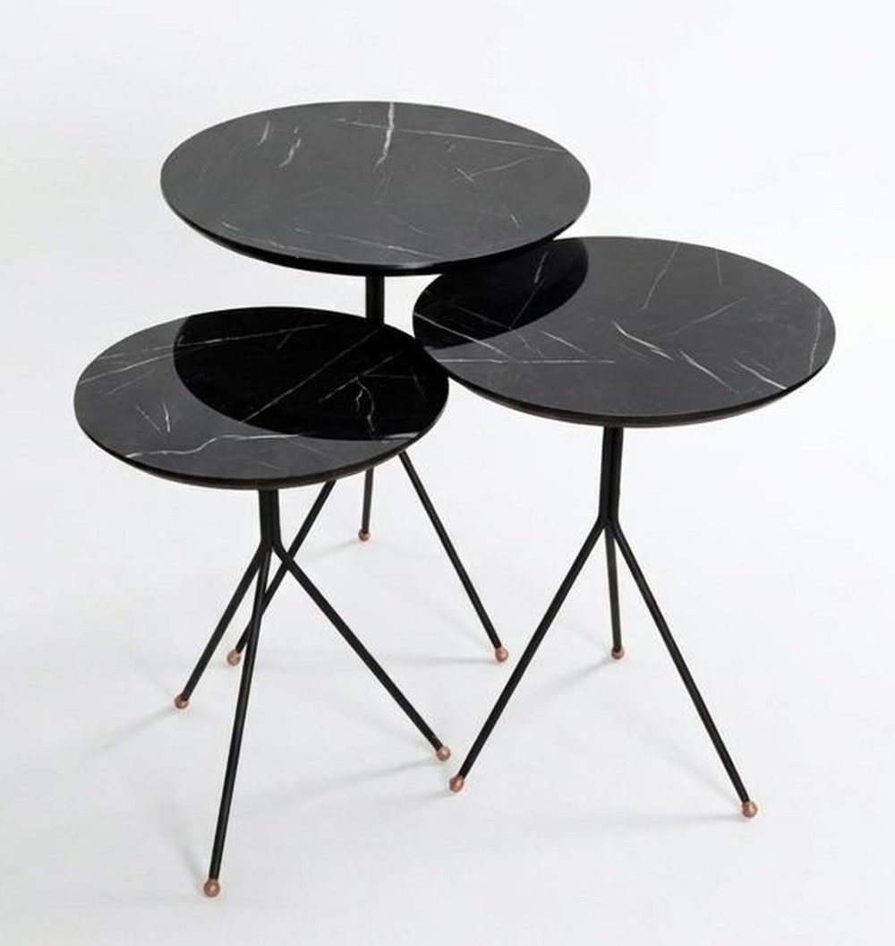 Xlmoebel Beistelltisch Elegante Beistelltische im modernen Design für stilvolle Akzente (3-teilig, 3-St., 3er-Set), Hergestellt in Europa