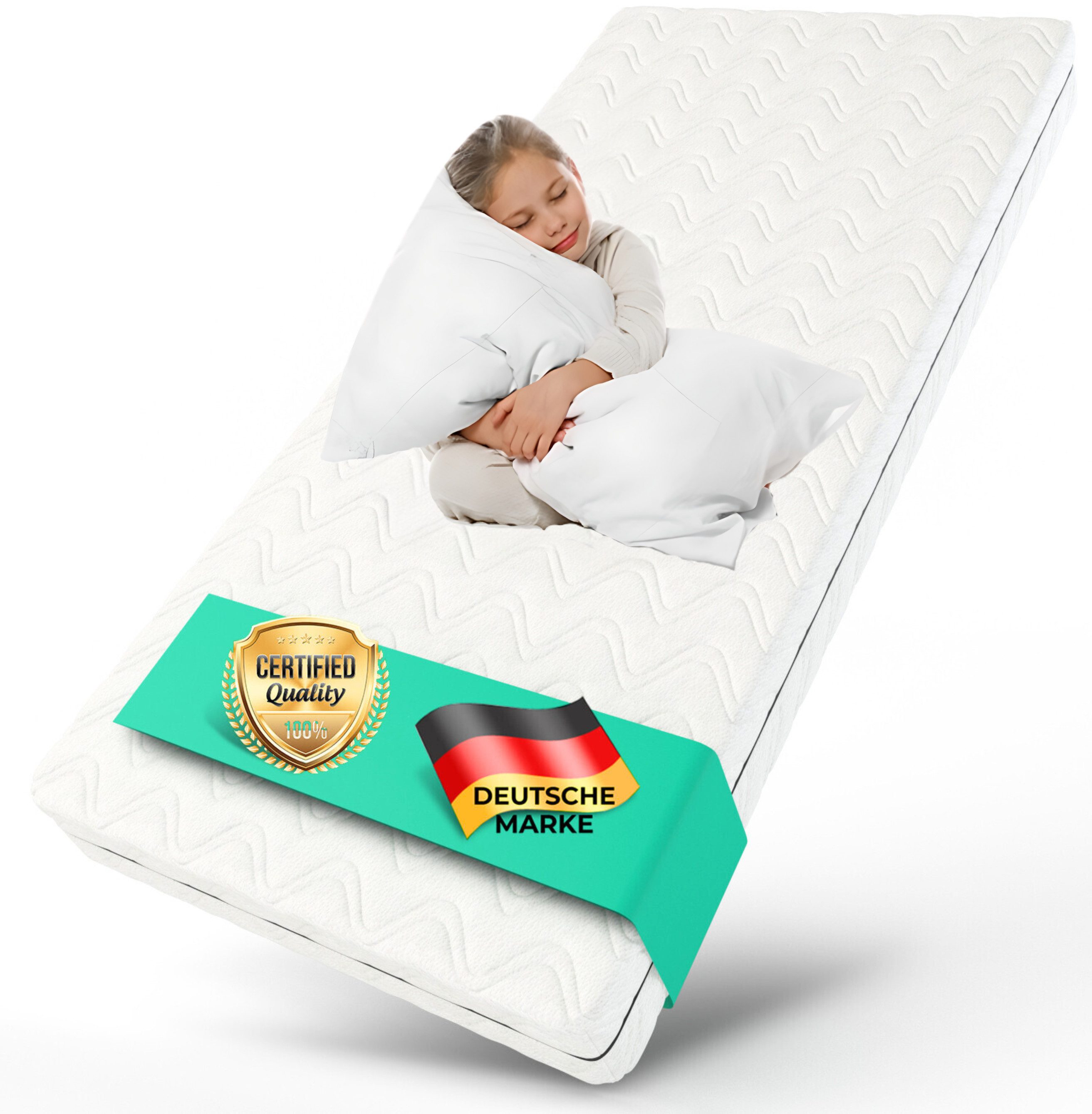 Jugendmatratze Kinder- und Jugendmatratze (AQUA Premium), Alavya Home®, 10 cm hoch, Kindermatratze 90x200 cm waschbarem Bezug optional mit Spannbettlaken