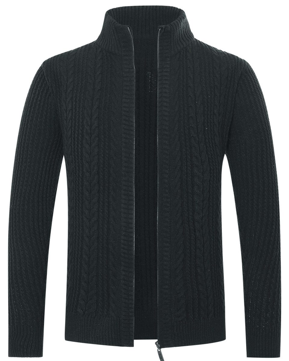 Allthemen Cardigan Herren Strickjacke mit Reißverschluss Grobstrick mit Ste günstig online kaufen