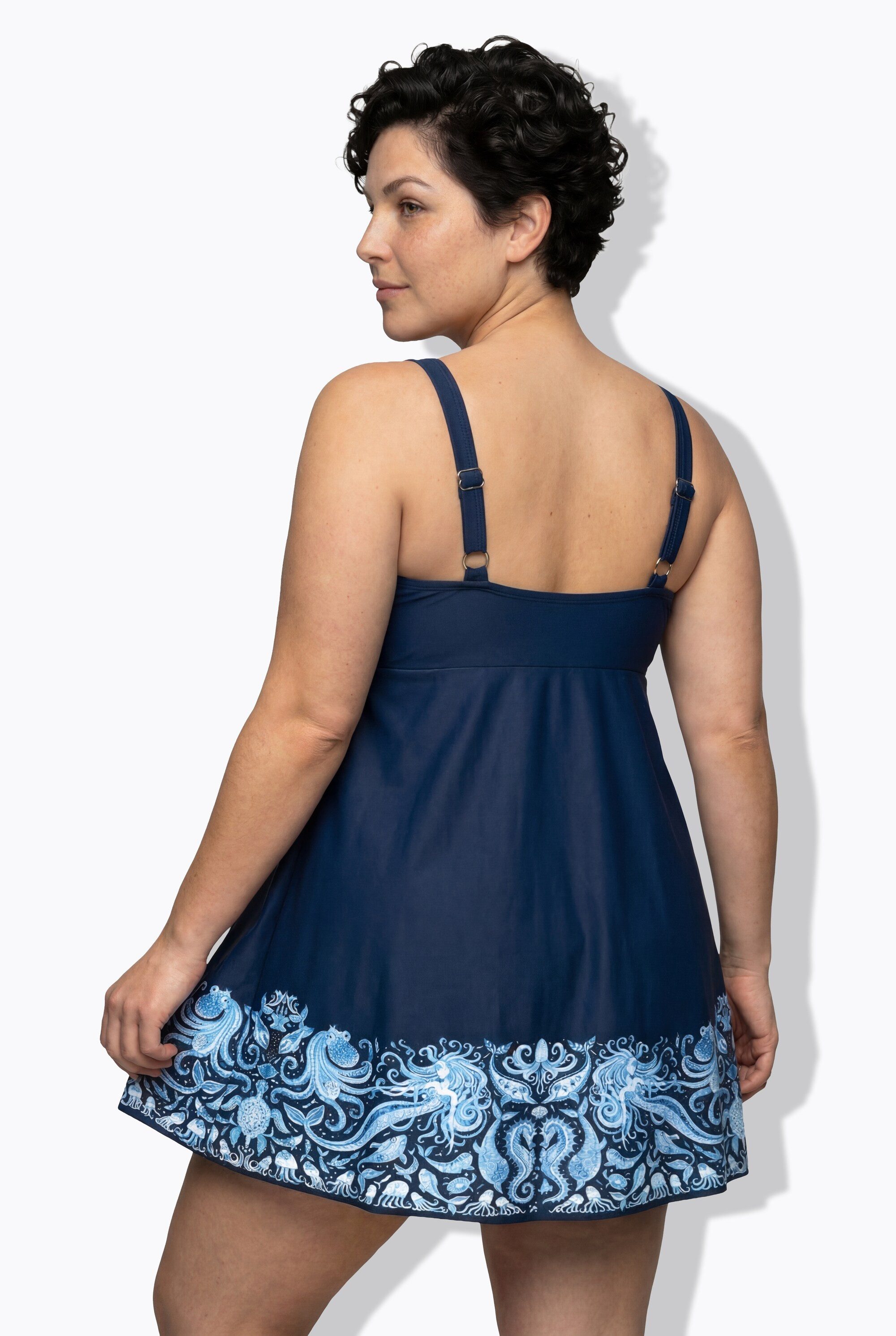 Ulla Popken Badekleid Badekleid Meerjungfrau Softcups recycelt