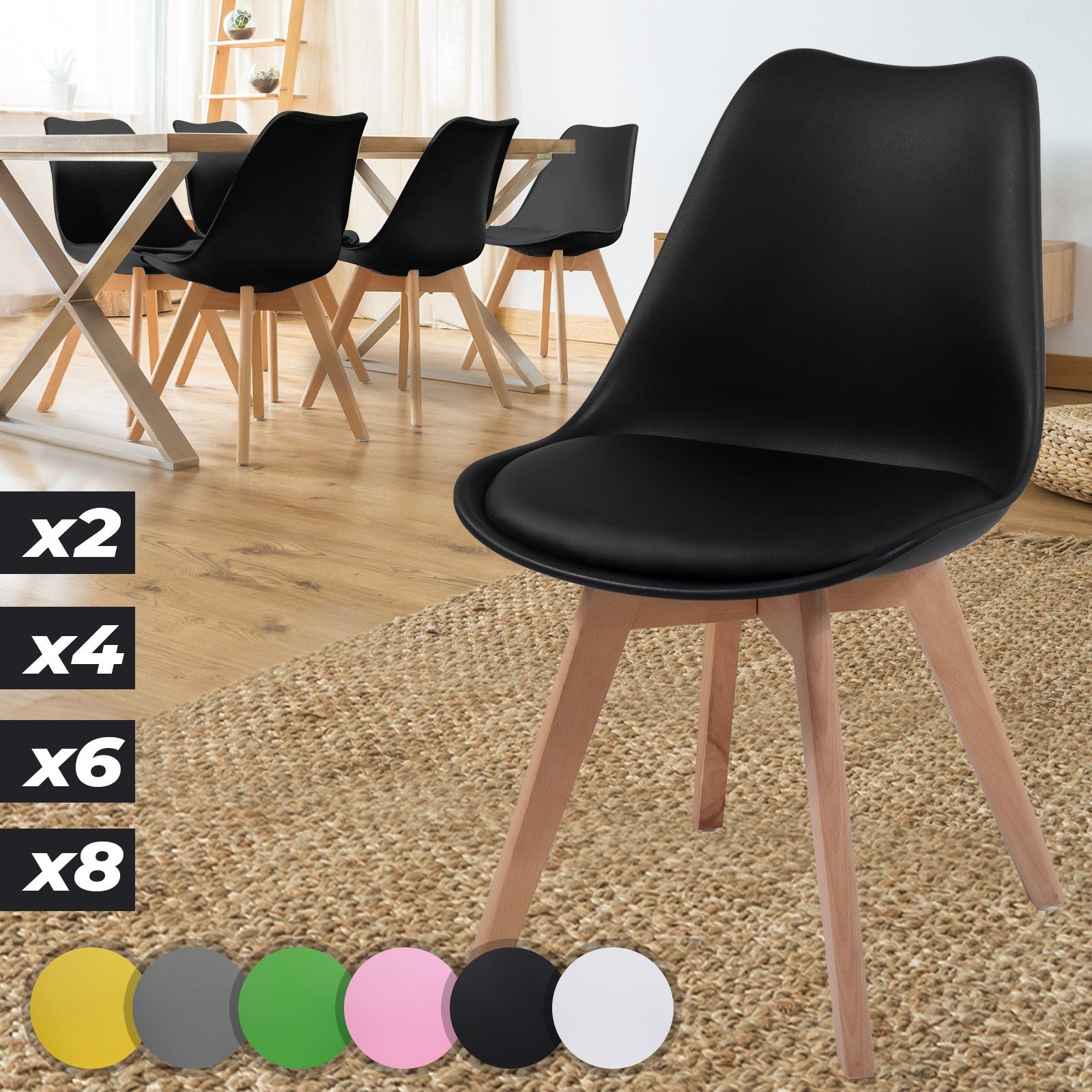 MIADOMODO Esszimmerstuhl Esszimmerstühle 2/4/6/8er Set - günstig online kaufen
