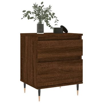 vidaXL Nachttisch Nachttische 2 Stk Braun Eichen-Optik 40x35x50 cm Holzwerkstoff