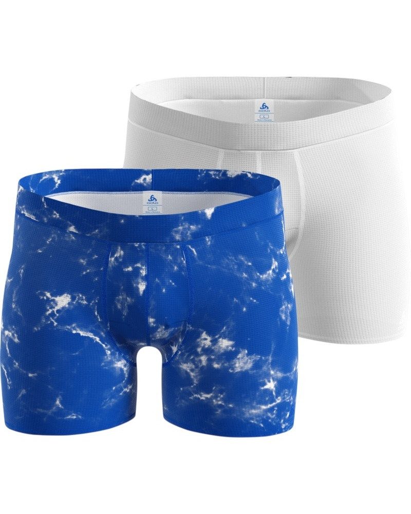 Odlo Boxershorts Unterwäsche Active Light Graphic (leicht, atmungsaktiv) blau/weiss