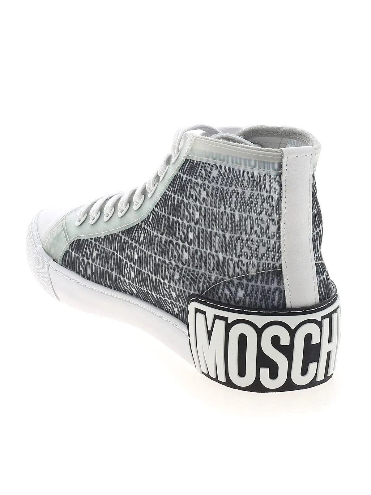 Moschino MOSCHINO HERREN VULCA25 RETE ST. LOST&FOUND ALLOVER LOGO. HIGH TOP günstig online kaufen