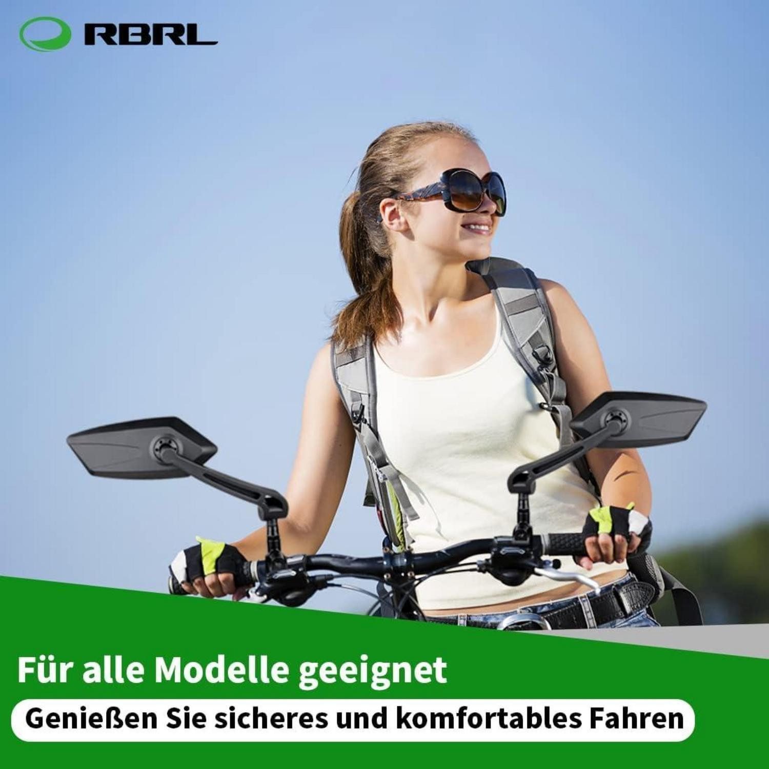 LuxusKollektion Fahrradständer RBRL-HD Fahrradrückspiegel verstellbar E-Bike Universal Lenkermodell
