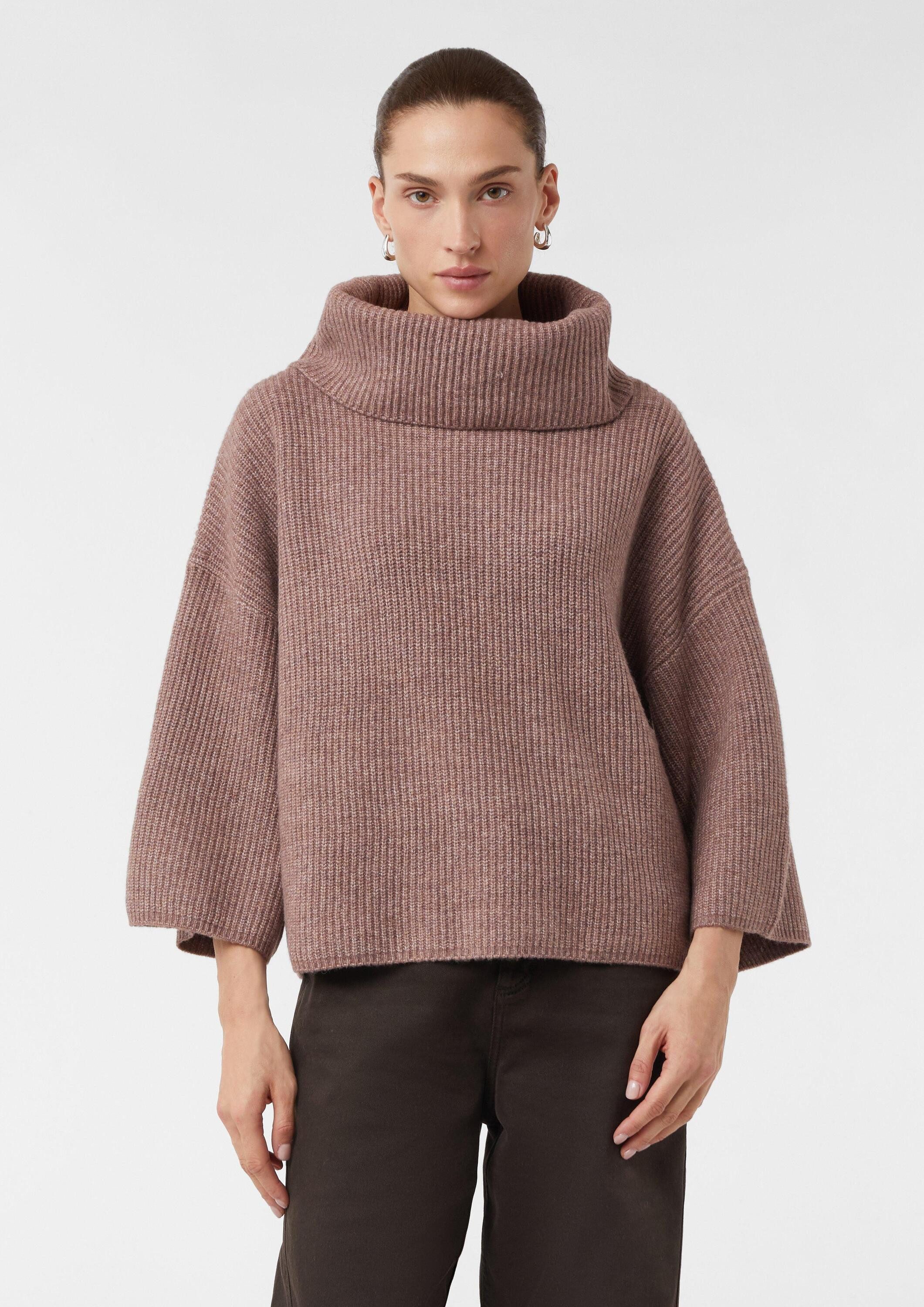 comma Poncho Indoor-Poncho Poncho mit weitem Rollkragen (1-St)