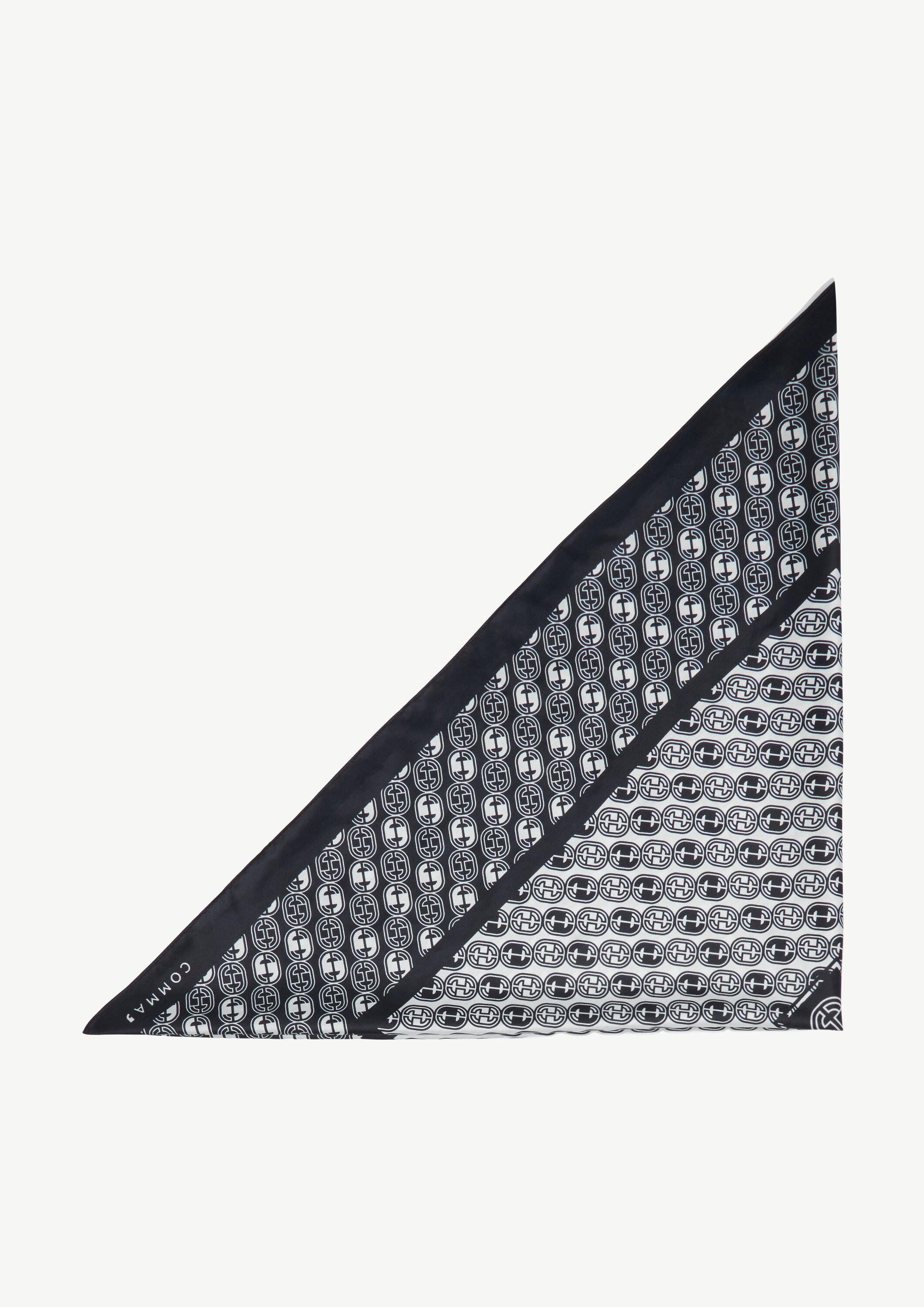 comma Schal Tuch, Schal aus Satin mit Icon-Muster