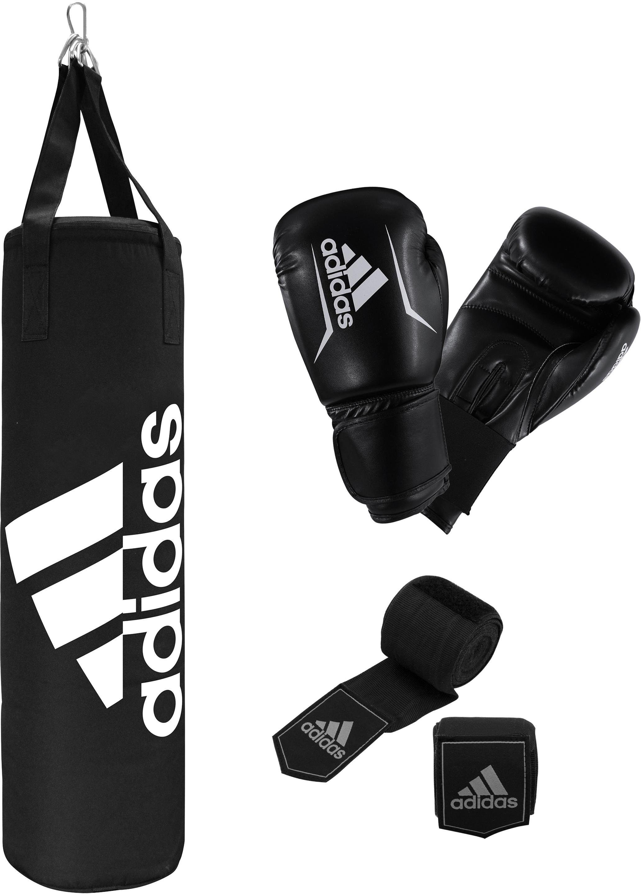 Boxsack mit (Set, adidas Performance mit Boxhandschuhen) Performance Set Boxing Bandagen,