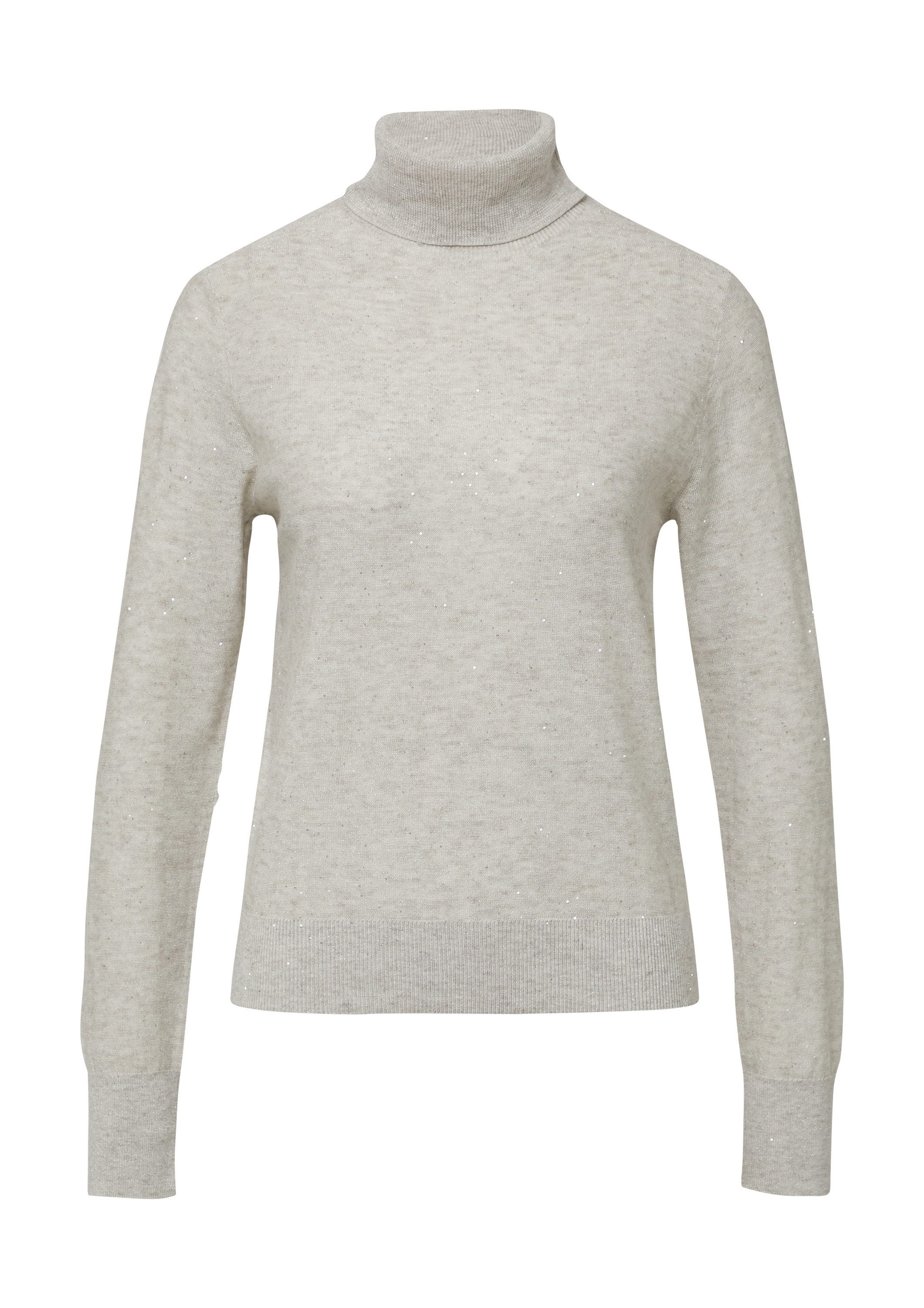 s.Oliver Longpullover Strickpullover Rollkragenpullover mit feinen günstig online kaufen