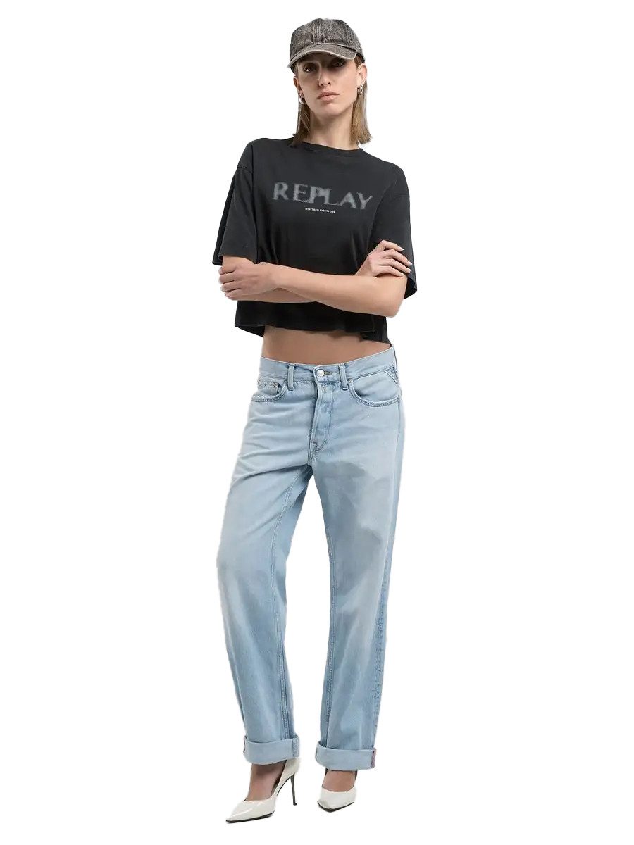 Replay 7/8-Caprijeans Boy-Fit Джинсы Aubry, blau