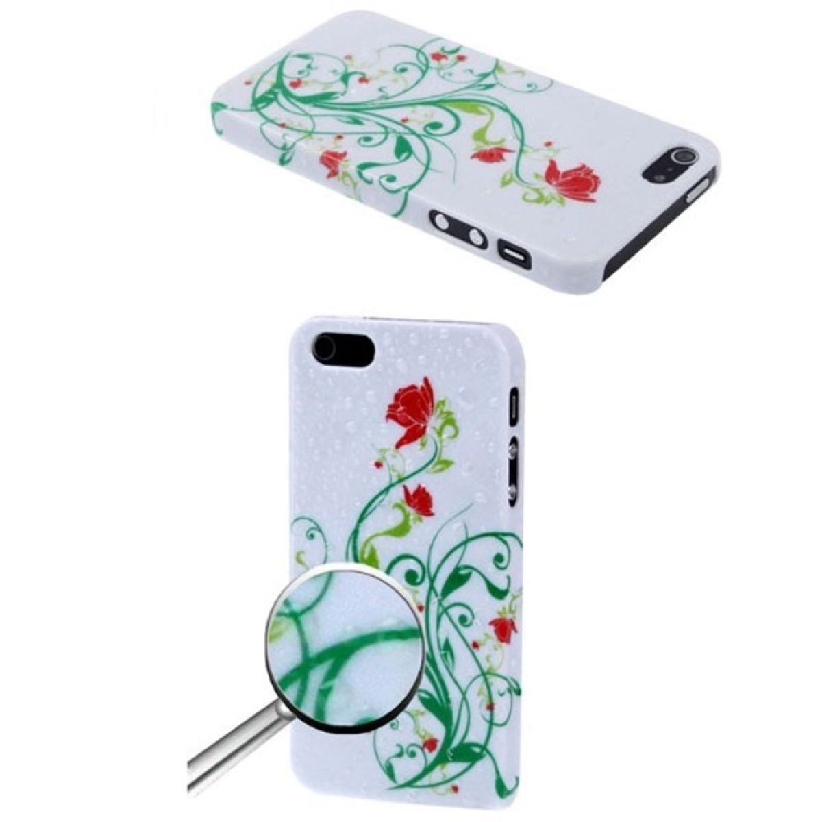 König Design Handyhülle Apple iPhone 5 / 5s / SE, Apple iPhone 5 / 5s / SE Handyhülle Backcover Weiß