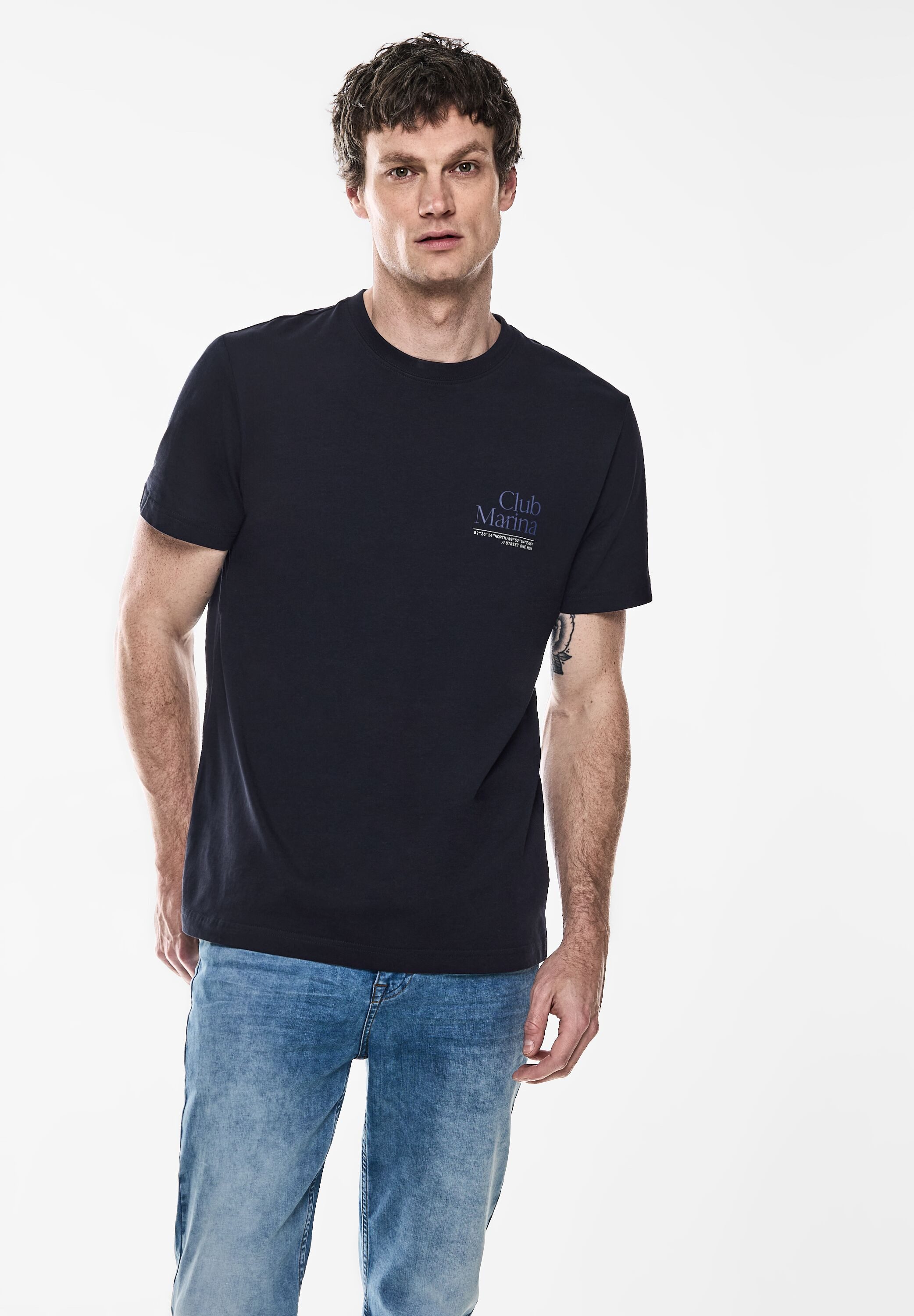 STREET ONE MEN T-Shirt aus reiner günstig online kaufen