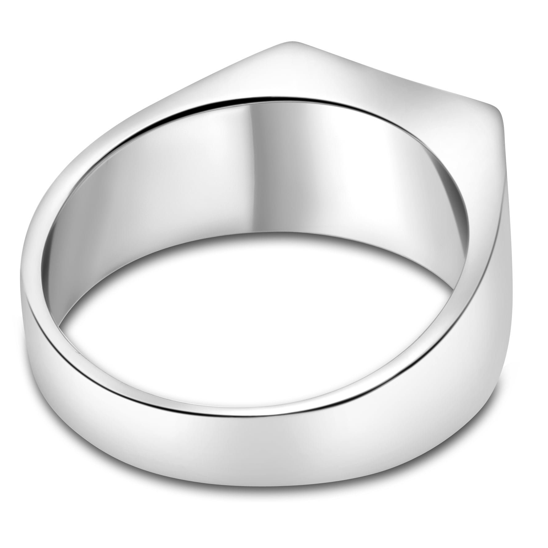 Tony Fein Siegelring Onyx Stein Schwarz Massiv 925er Sterling Silber Rhodiniert, Silberring für Damen und Herren Made in Italy