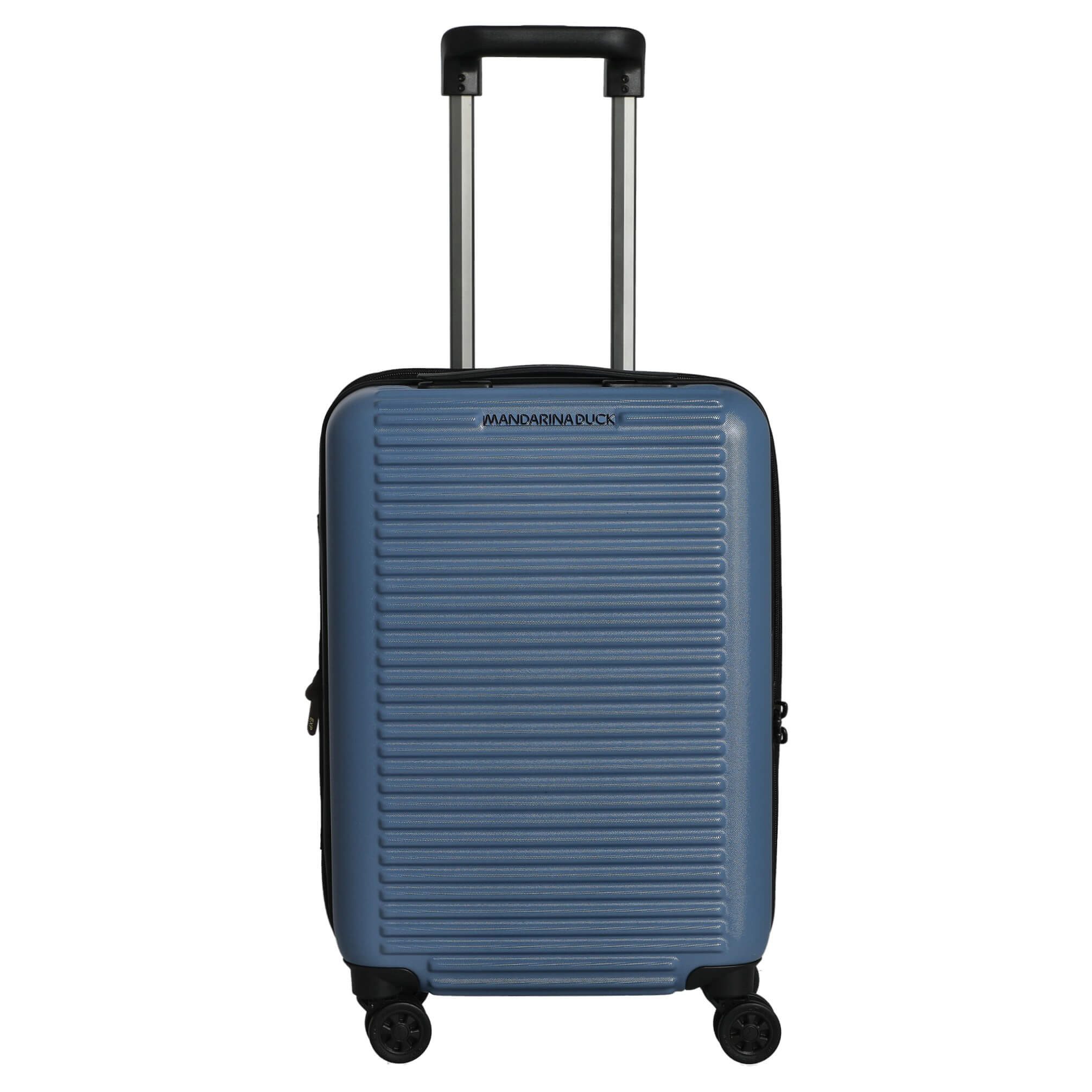 Mandarina Duck Koffer Tank Case - 4-Rollen-Trolley 55 cm erw. (china blue), 4 Rollen Rollen